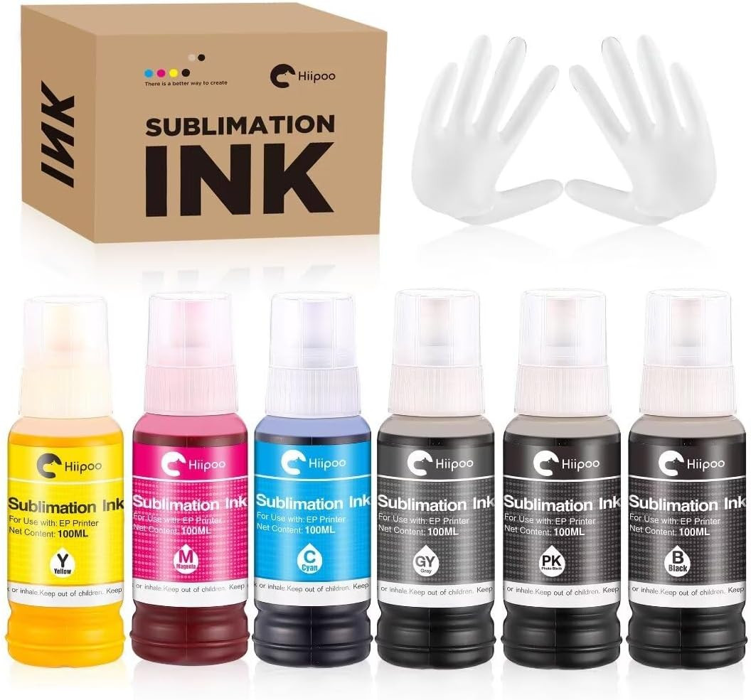 600ML Sublimation Ink for ET-8500 ET-8550 Wide-Format Supertank Printers Heat Pr