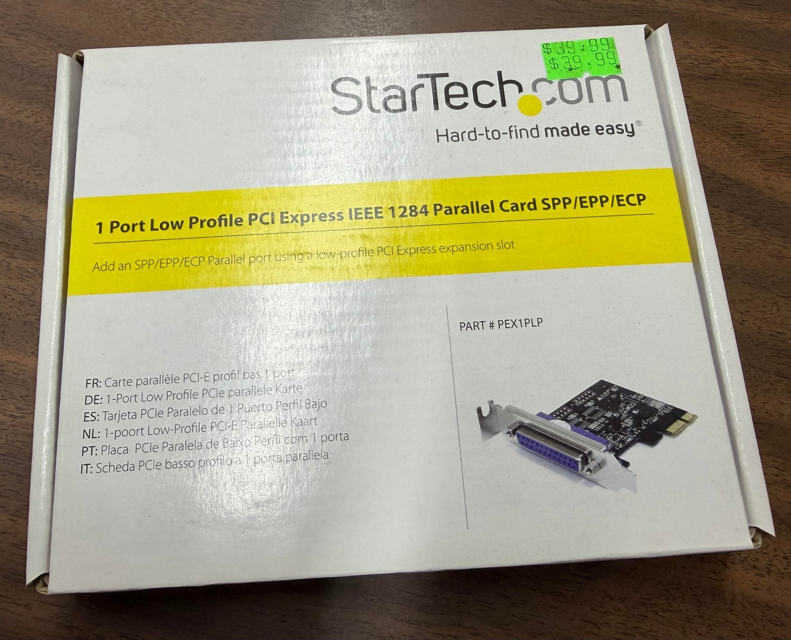 New StarTech PEX1PLP Low Profile PCI Express IEEE 1284 Parallel Card new