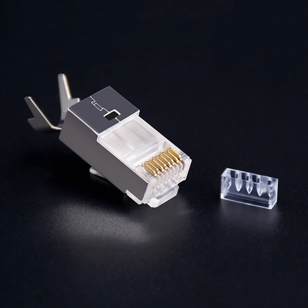 20pcs Cat6a Cat7 RJ45 Connectors Cat 7 RJ45 plugs shielded FTP 8P8C Network Jack