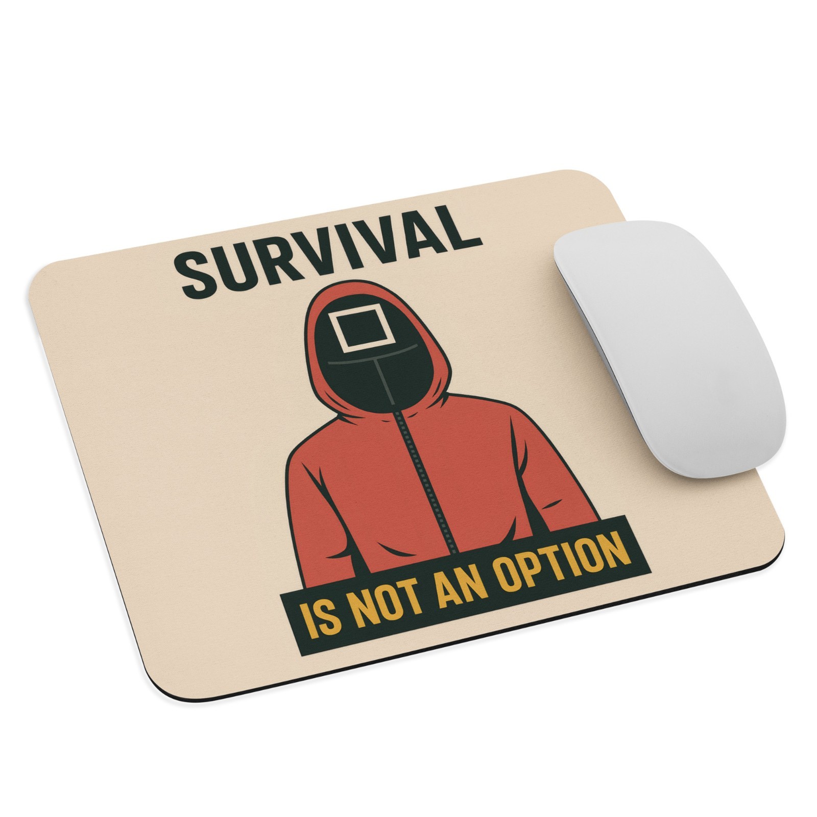 Squid Game Mouse Pad – Player 456 Guard Mask Design, Korean Drama Gift