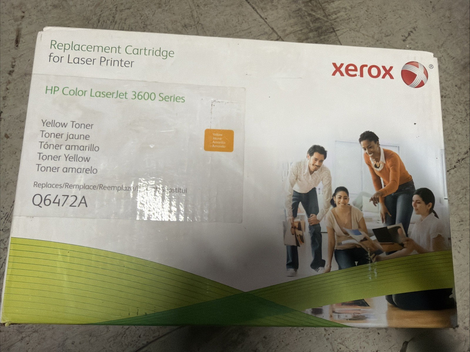 NEW SEALED Replacement Toner Cartridge Q6472A YELLOW HP Color 3600 by XEROX