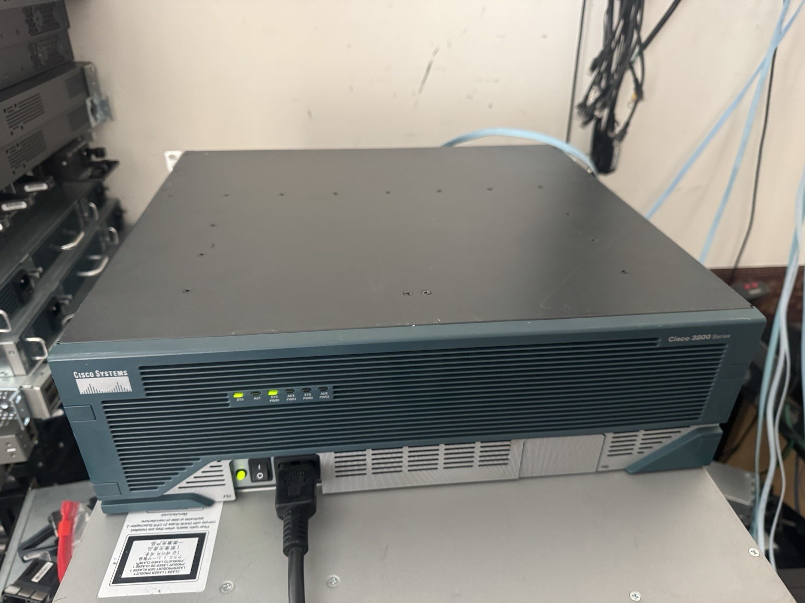 Cisco CISCO3845-K9 ISR Router | 512M DRAM / 256M Flash | NM-2FE2W-V2 | Tested