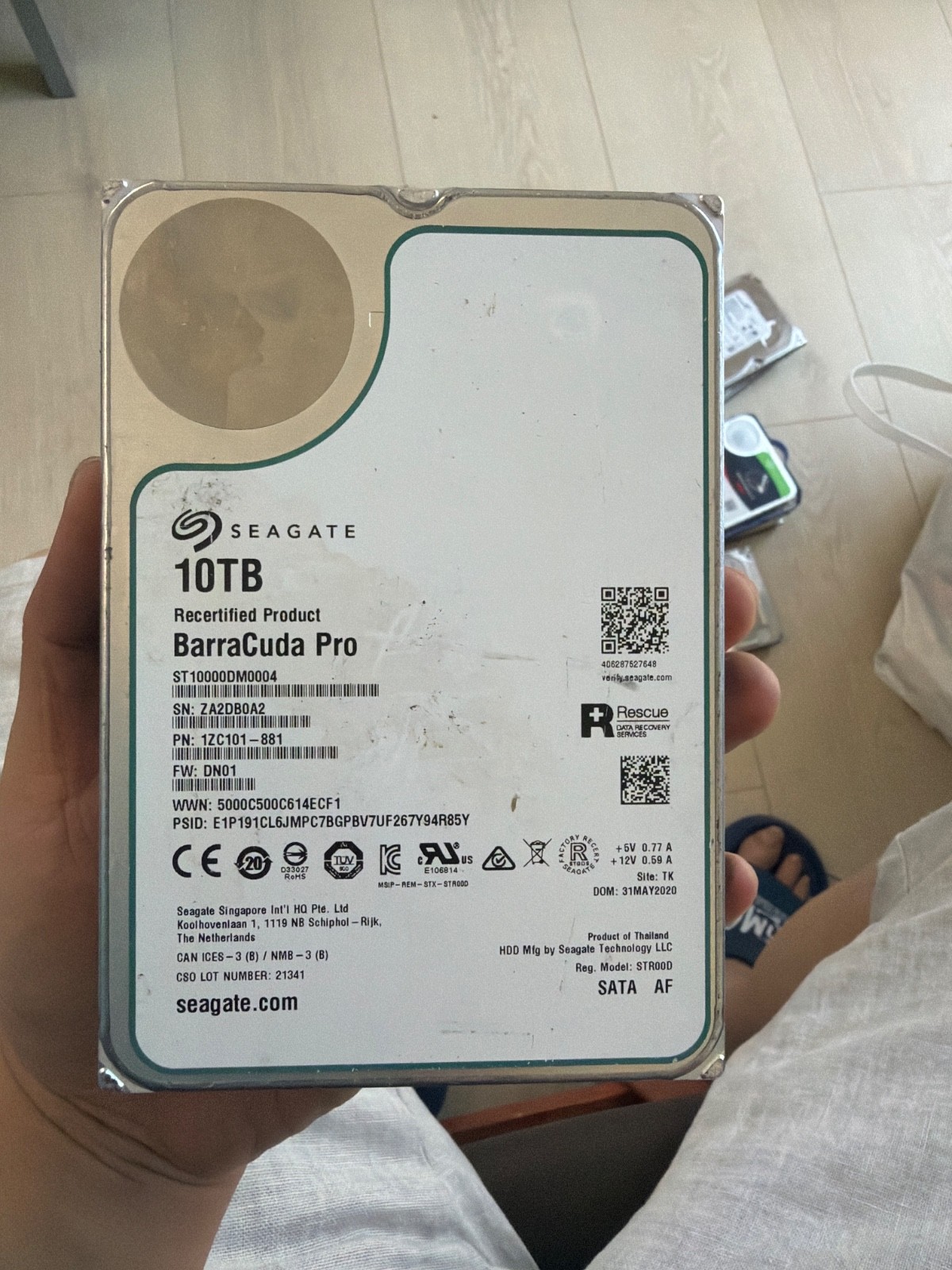 Seagate Barracuda Pro 10TB, SATA 3, 3.5" Internal Hard Drive (ST10000DM0004)