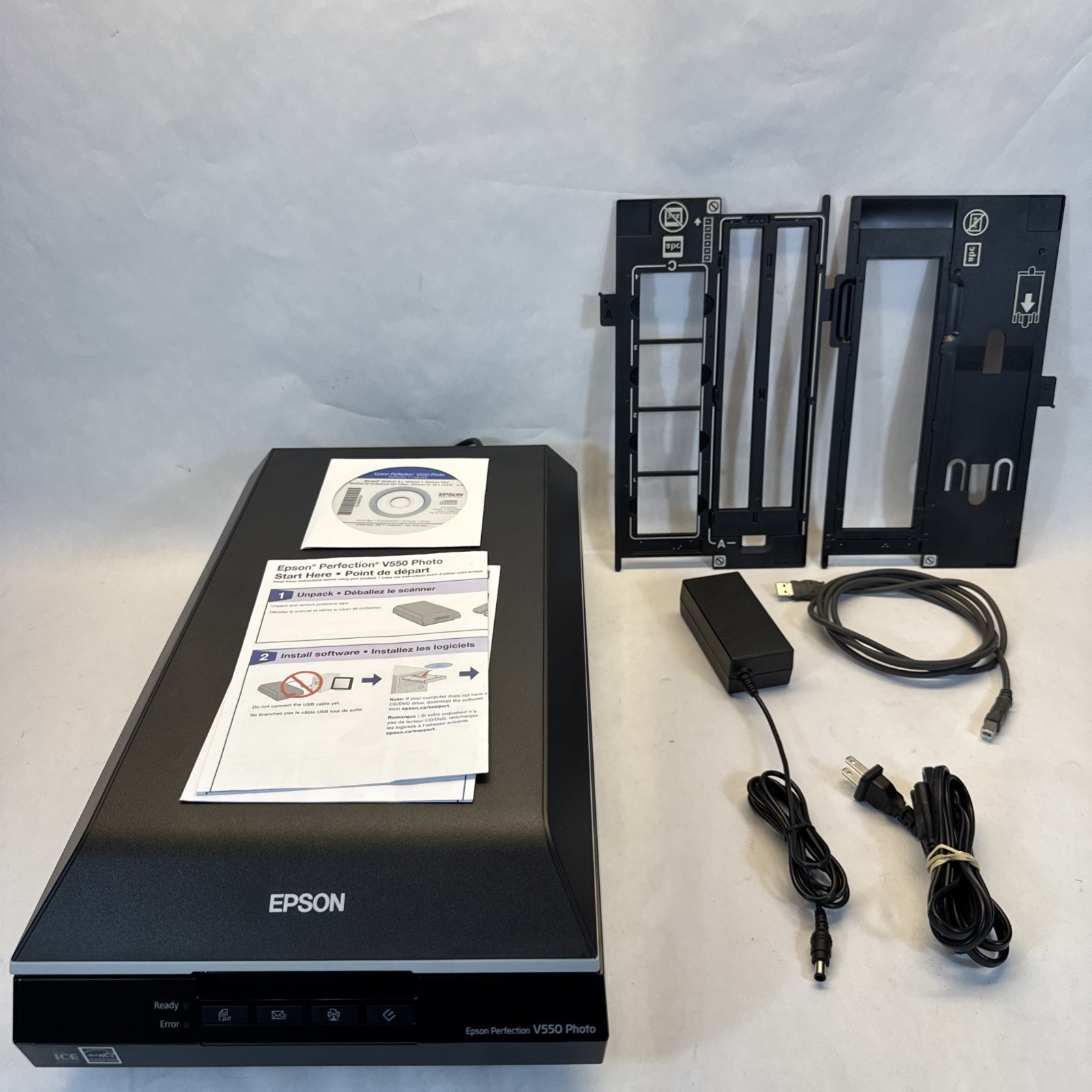Epson Perfection V550 Photo Color Scanner 6400 dpi - Black
