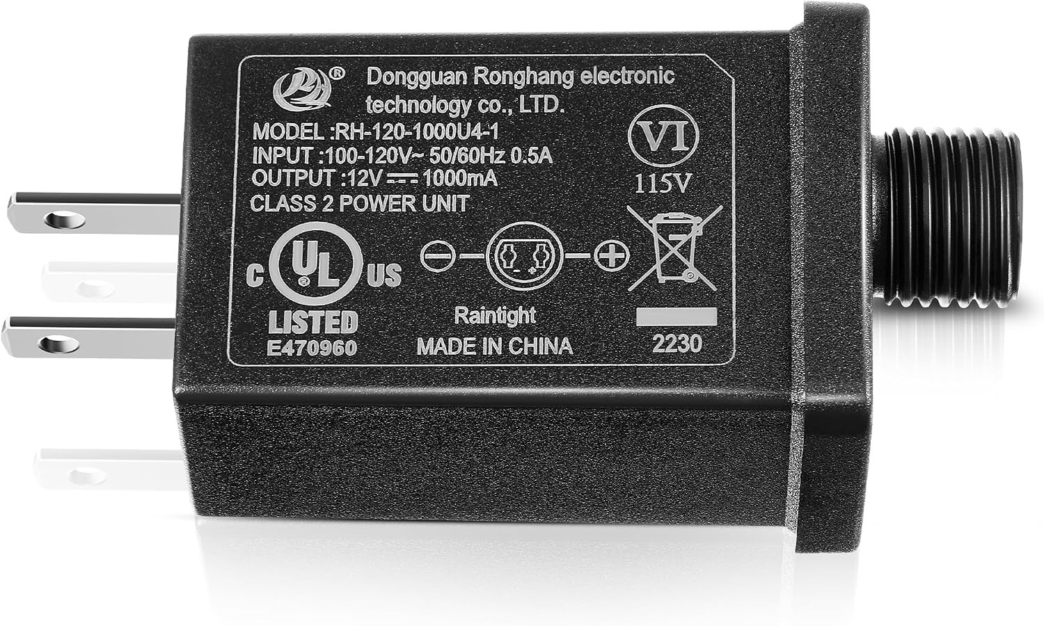 Replacement Yard Inflatable Adapter Power Supply Adaptor 12Vdc 1.0A Class 2 Powe