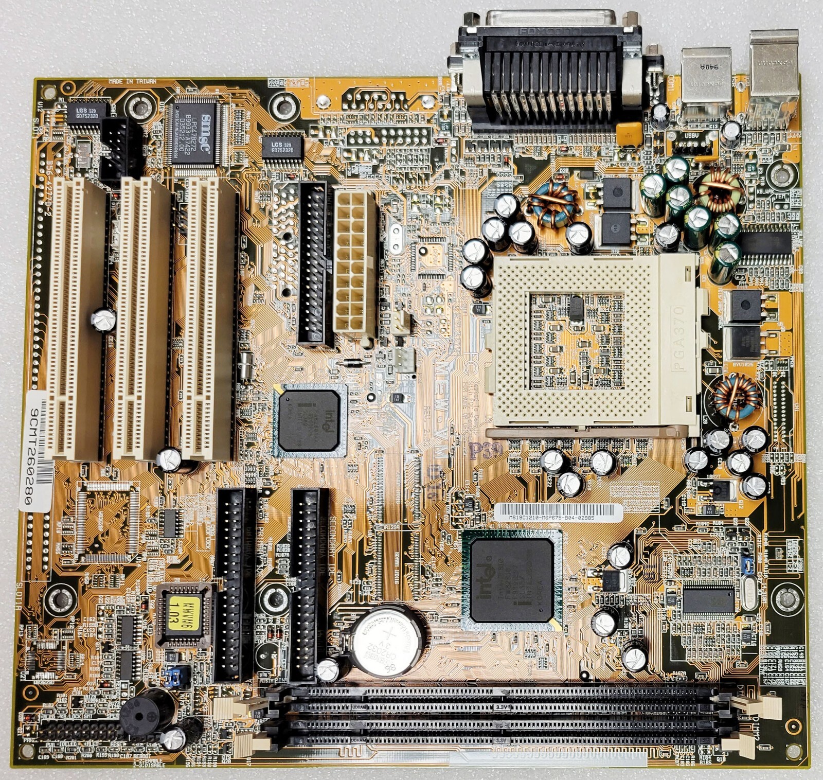 New ASUS MEW-VM REV 2.03 PGA 370 Motherboard w/Driver CD & Accessories 5184-3418