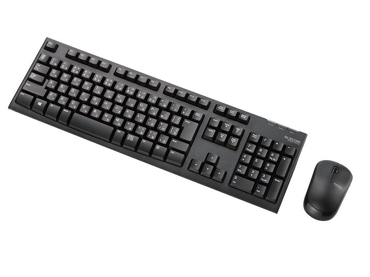 ELECOM Wireless Japanese Layout Keyboard / 108 Keys  Membrane Type  with Mouse