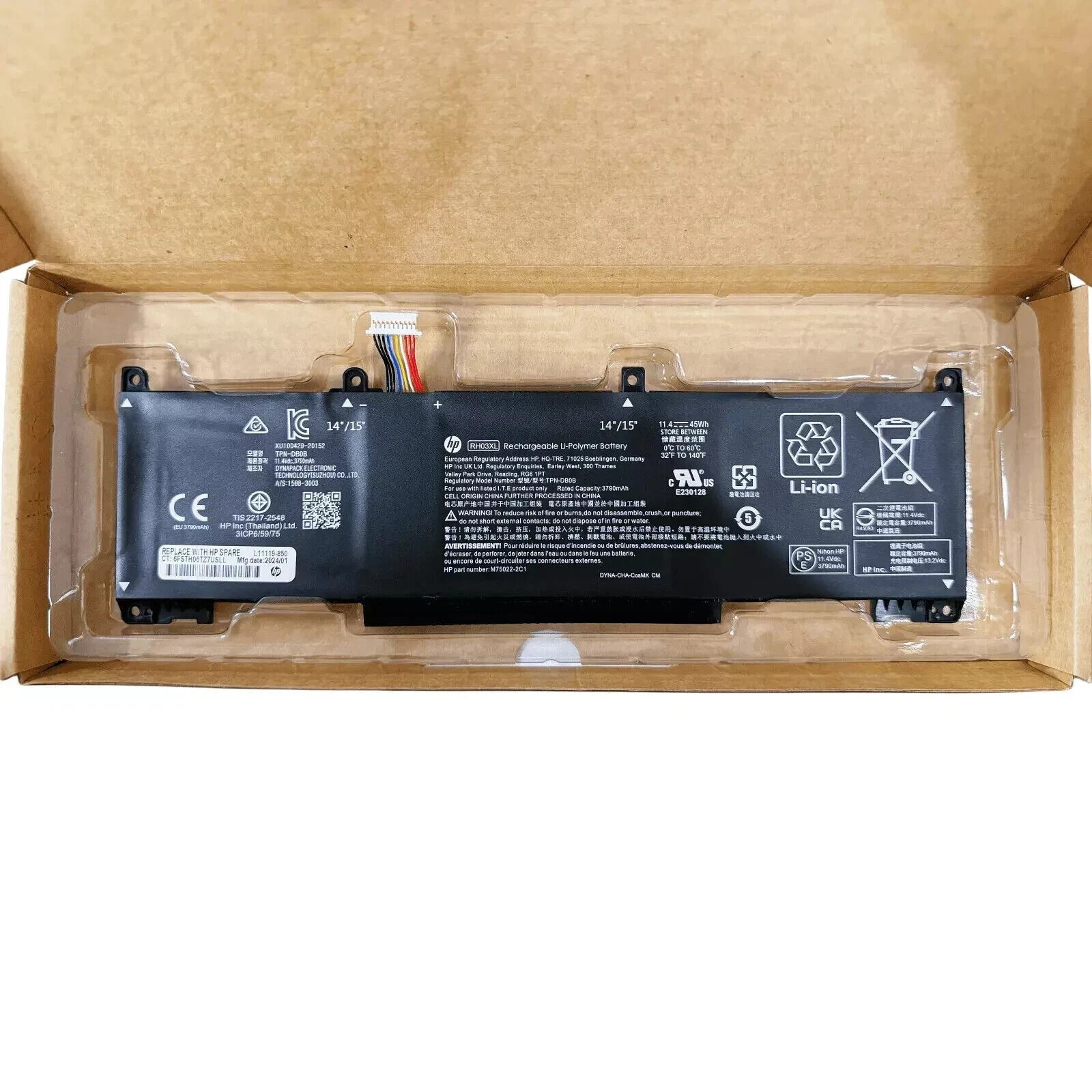 OEM Genuine RH03XL 51.3Wh Battery For HP ProBook 445 G10 G11 450 G9 G10 Series