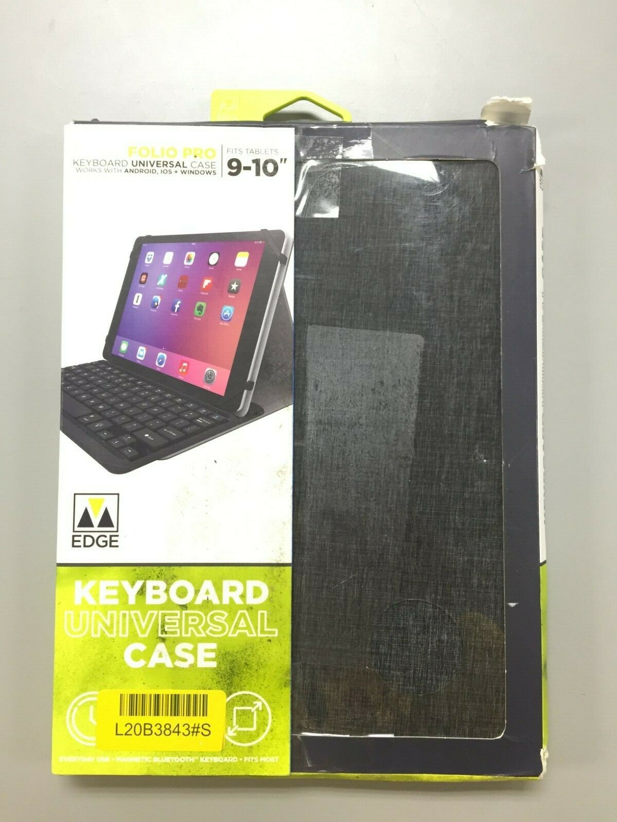 M-EDGE Universal XL Folio Pro Keyboard, Fits 9-10" tablets Apple iPad, Microsoft