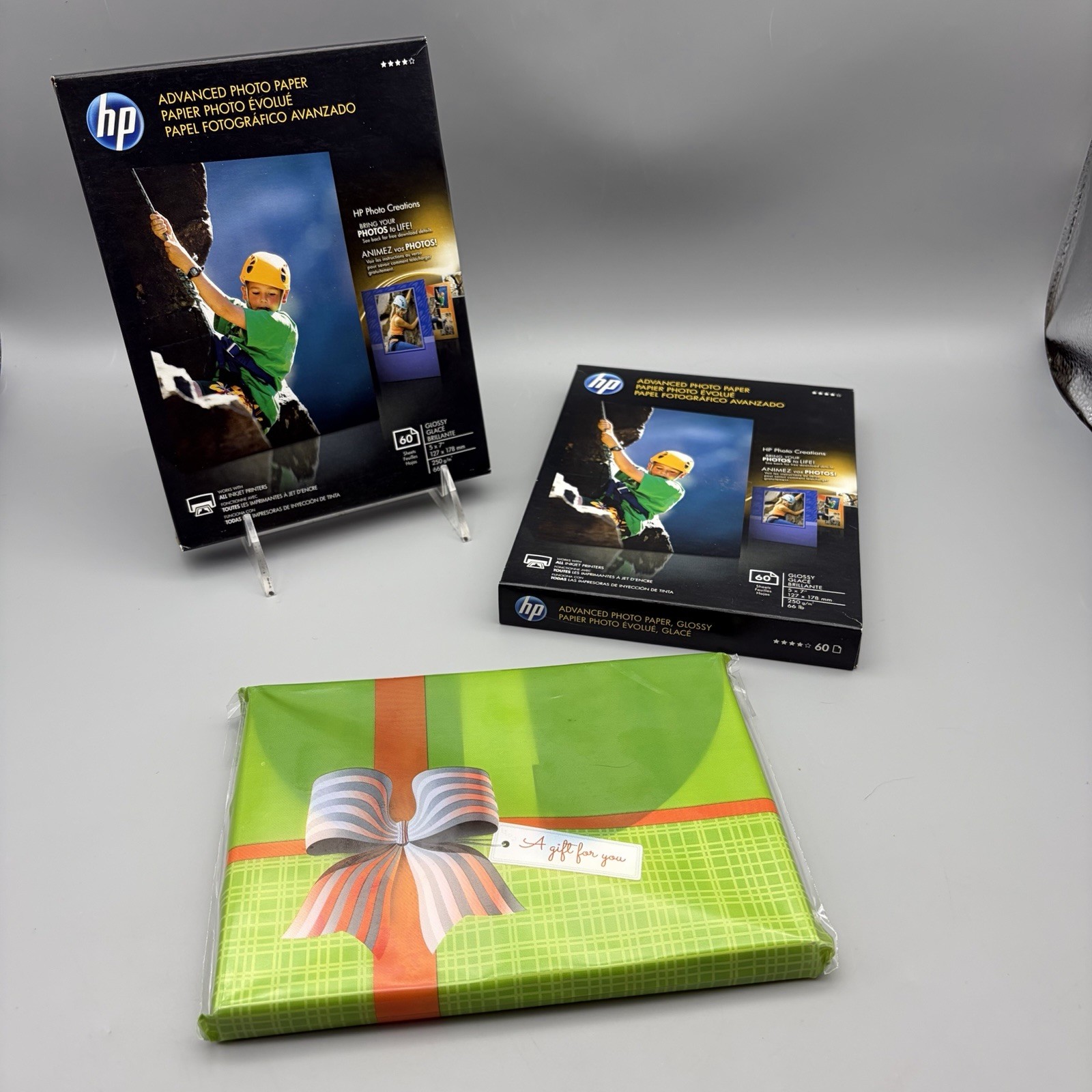 HP Advanced Glossy Photo Paper 60 Sheets 5 x 7 Mixed Lot 2 Boxes & 1 Pack Of 24