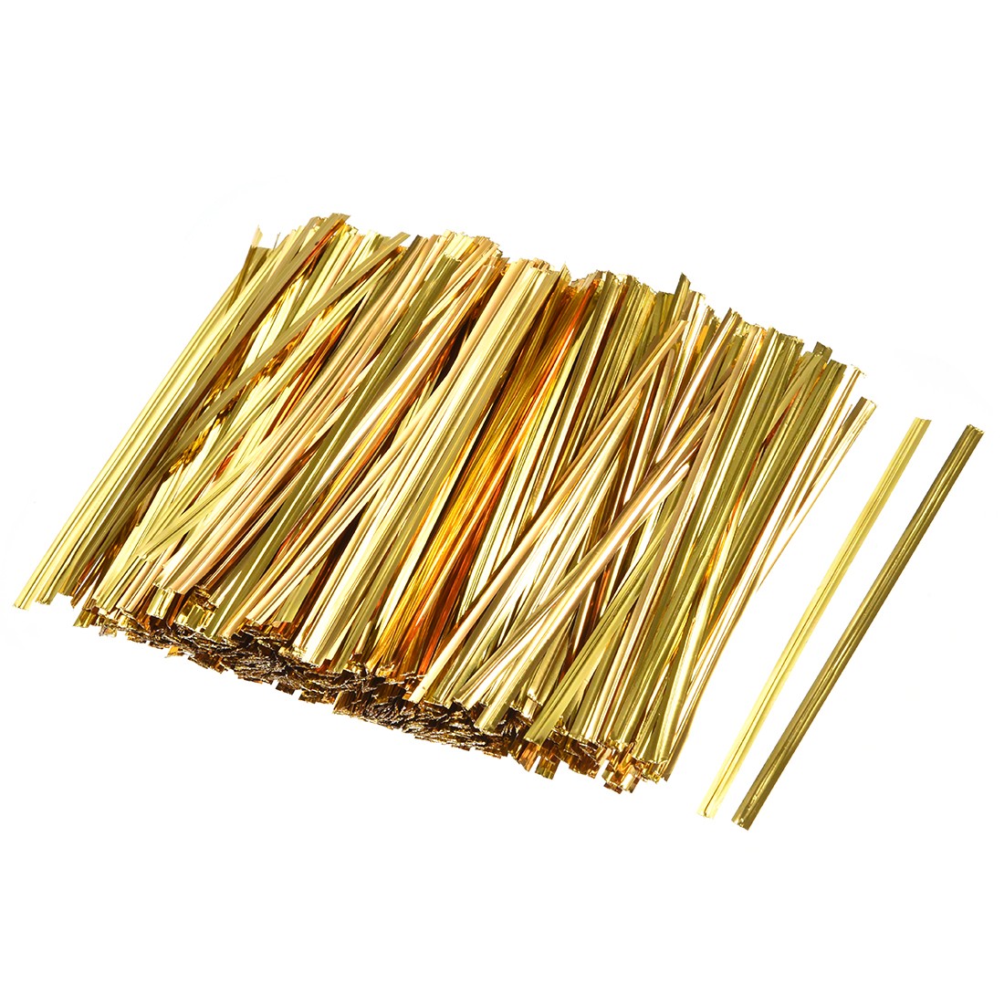 Long Strong Twist Ties 3.15 Inches Quality Plastic Closure Tie Golden 500pcs