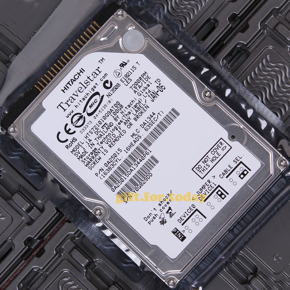 HITACHI 100 GB 7200 RPM IDE PATA 2.5" (HTS721010G9AT00) Internal Hard Drive HDD