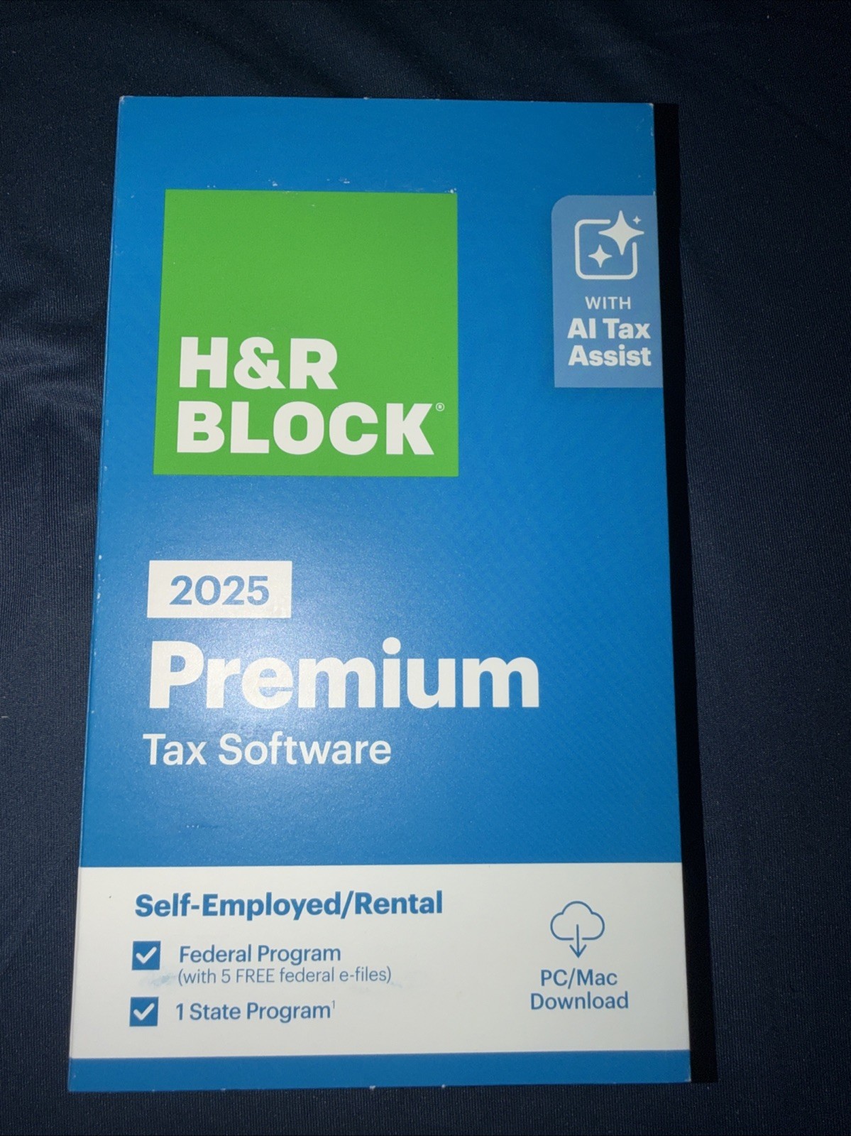 NEW 2025 H&R Block Tax Software Premium for PC Mac Key Card Self employed Rental