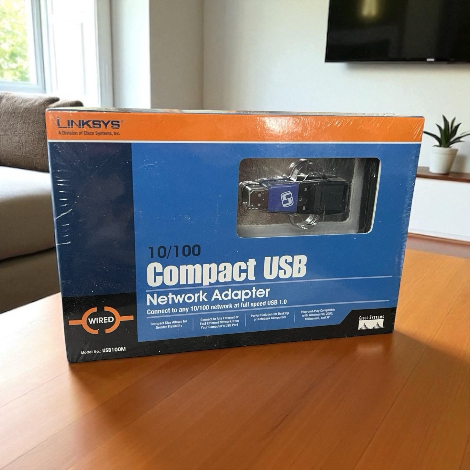 Linksys 10/100 Compact USB Network Adapter Brand Model USB 100m New Sealed