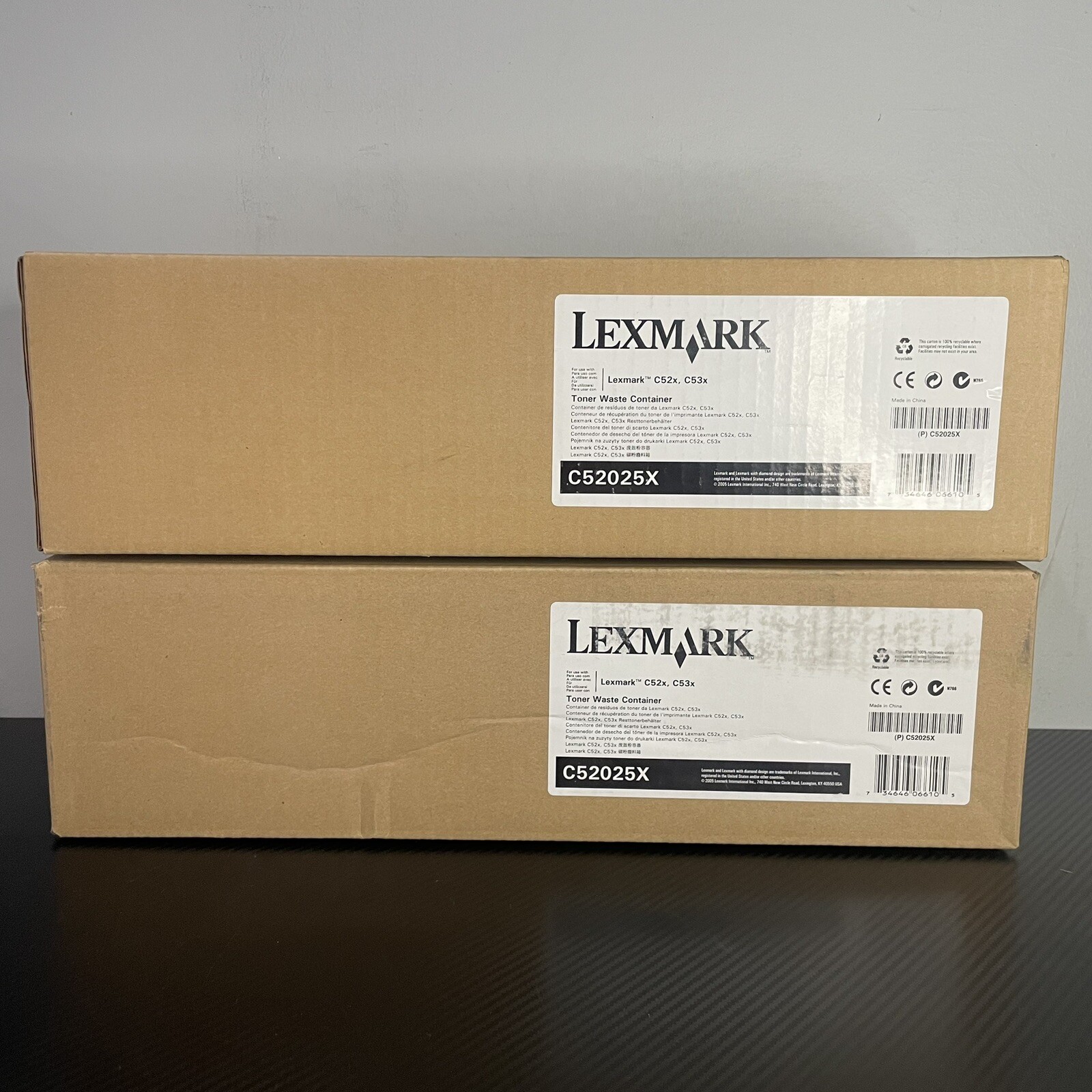 Lexmark C52025X Waste Toner Bottle Lot of 2 for C750 Series and X750e printers