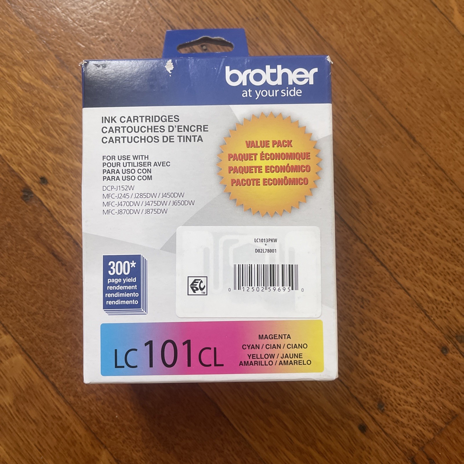 Brother  LC101CL Magenta Cyan And Yellow 3 Color Ink Cartridges Exp 11/2026