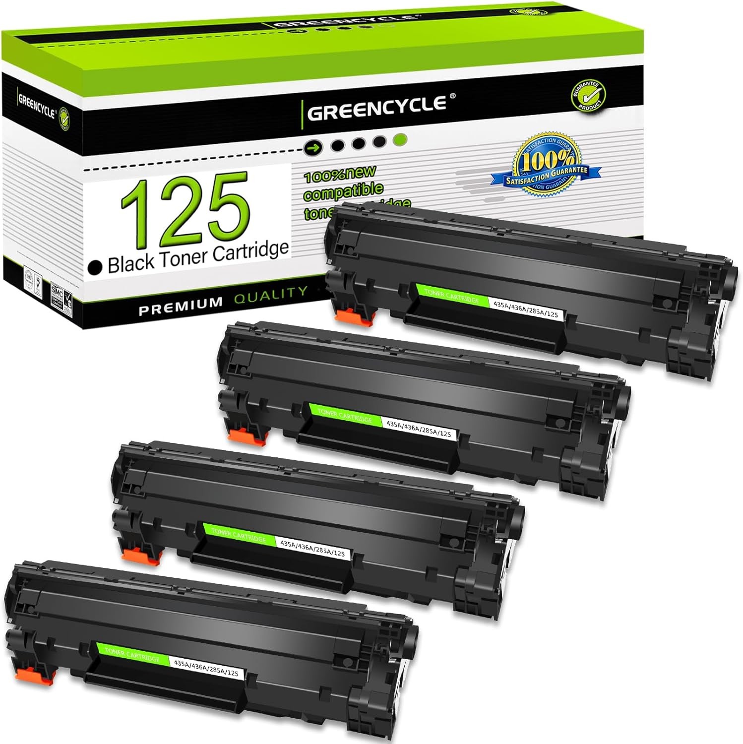 4 Pack CRG125 3484B001 Black Toner Cartridge for Canon MF3010 LBP6000 LBP6030w