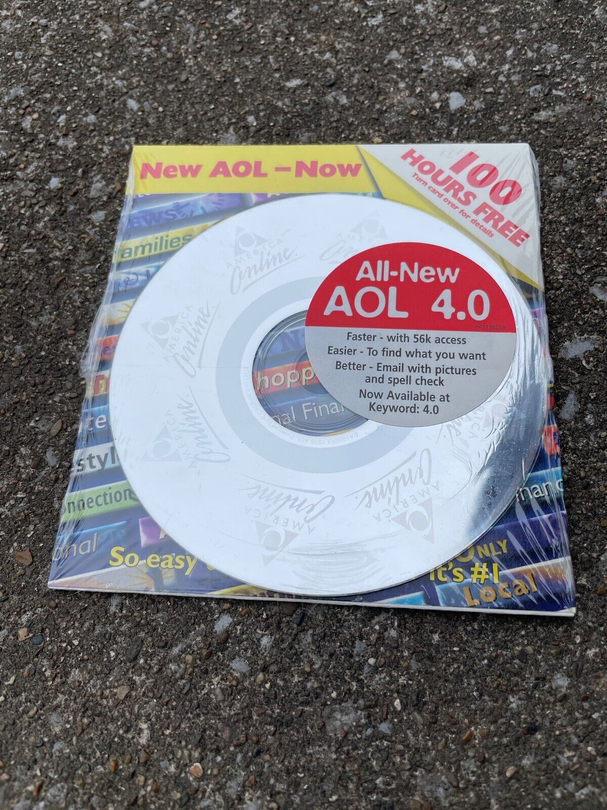 America Online AOL 4.0 CD SEALED Disc Vintage 90’s Internet