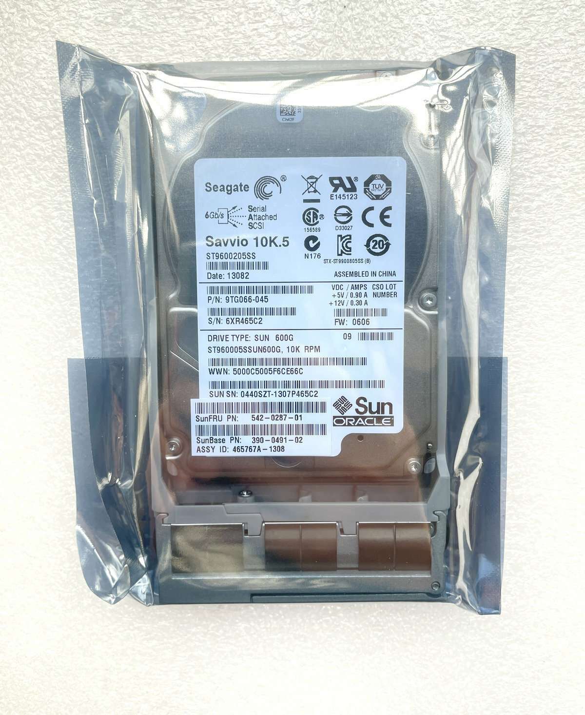 SUN Oracle 600GB HDD 542-0287-01 390-0491-02 SAS 2.5 Hard Drive