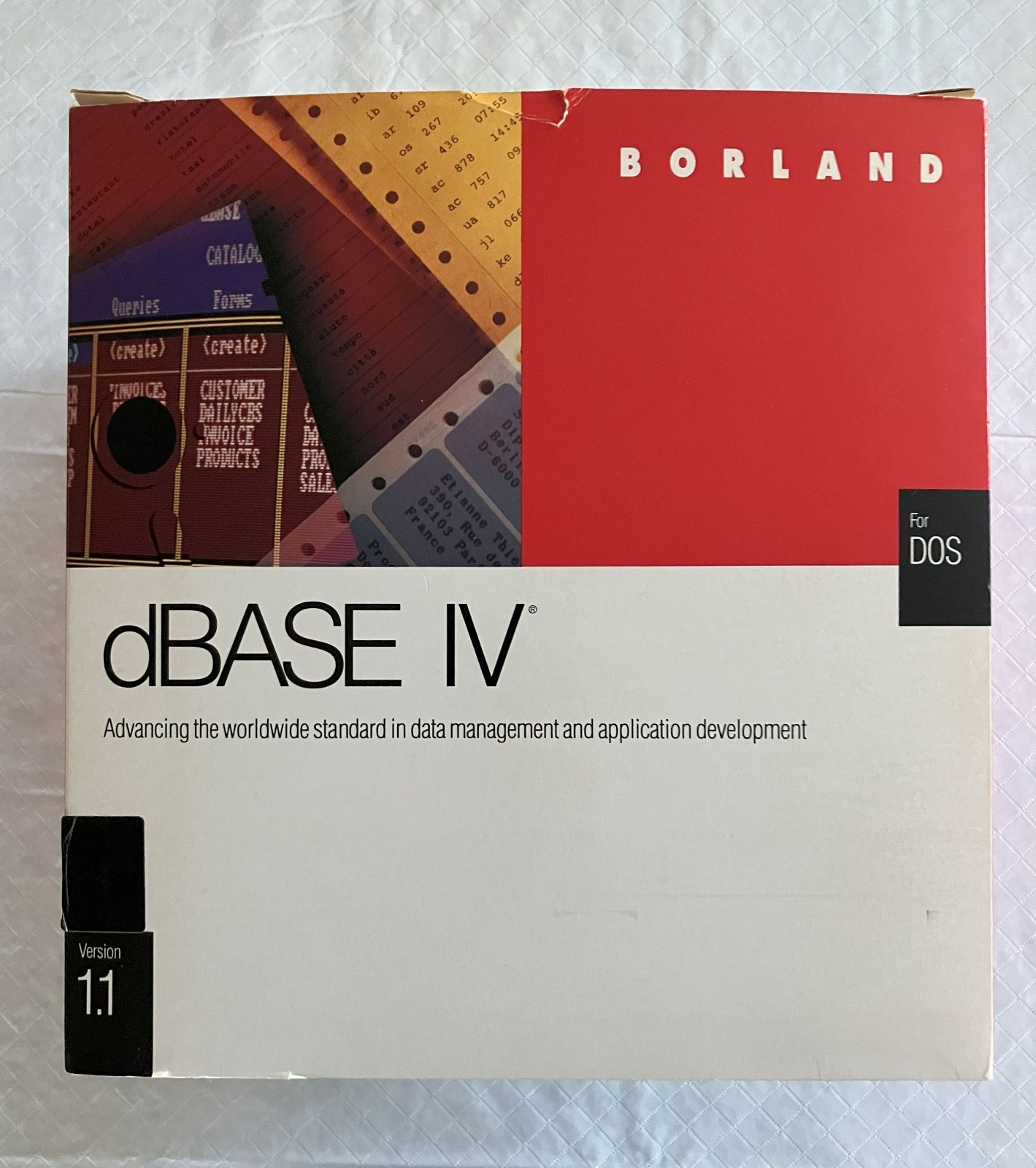 DBASE IV For DOS Release 1.1 Original Manuals and Disks included 5.25 disks