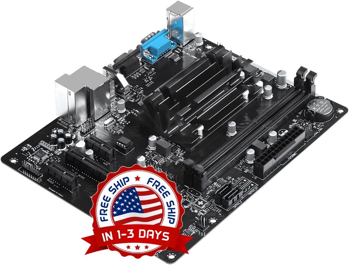 Placa base APU de cuatro núcleos, gráficos Radeon R2, HDMI/D-Sub, USB 3.2 Gen1
