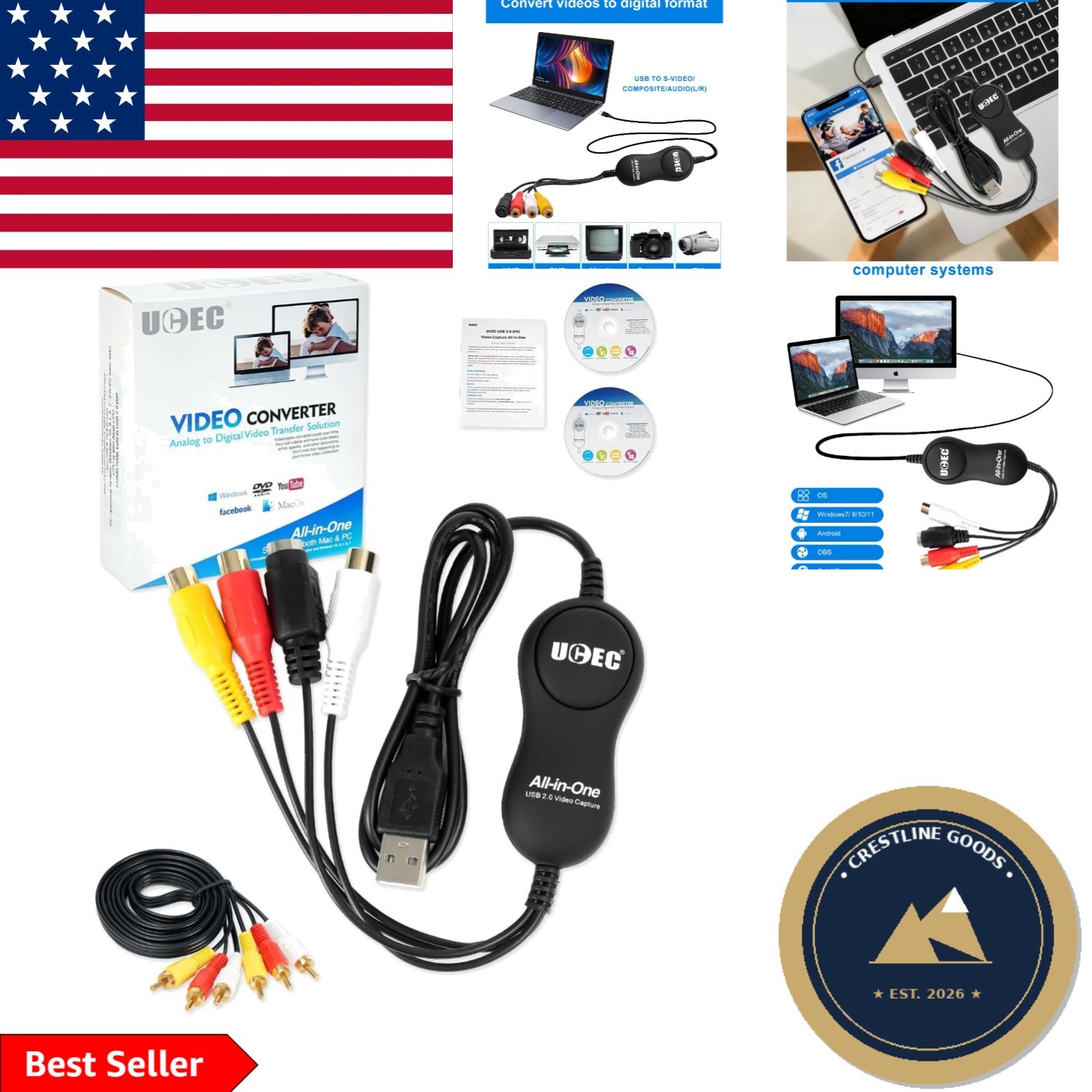 Capture and Preserve Memories - VHS to Digital Converter for Home Archiving