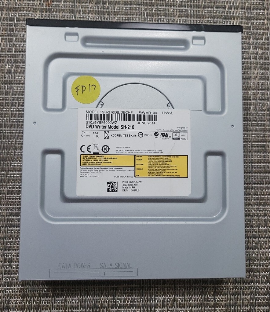 Dell 0H6MJ0 16X SATA DVD-RW Full Height Optical Disk Drive