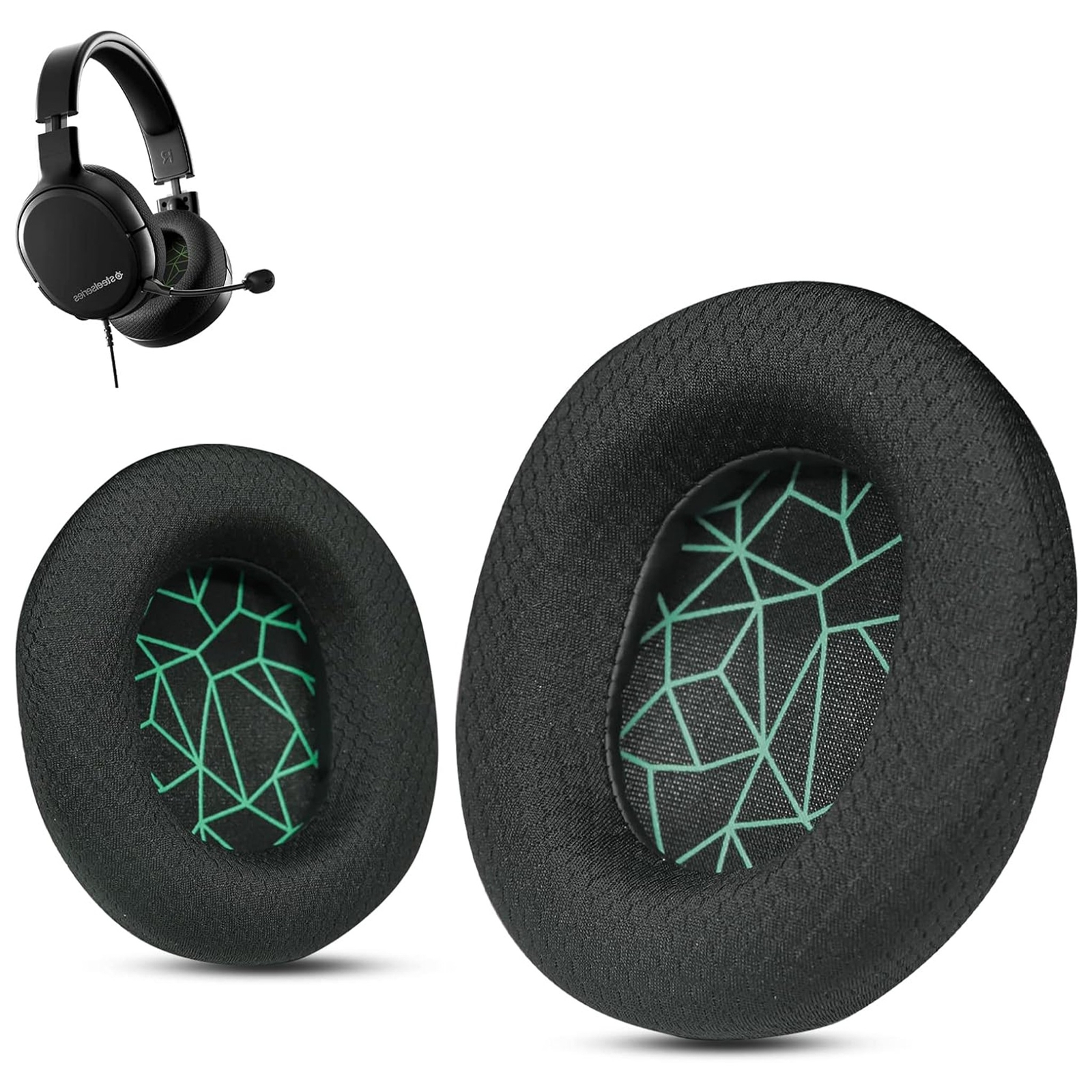 Replacement Ear Pads for Headphones SteelSeries Arctis 3/5/7/9X/Arctis Pro Green