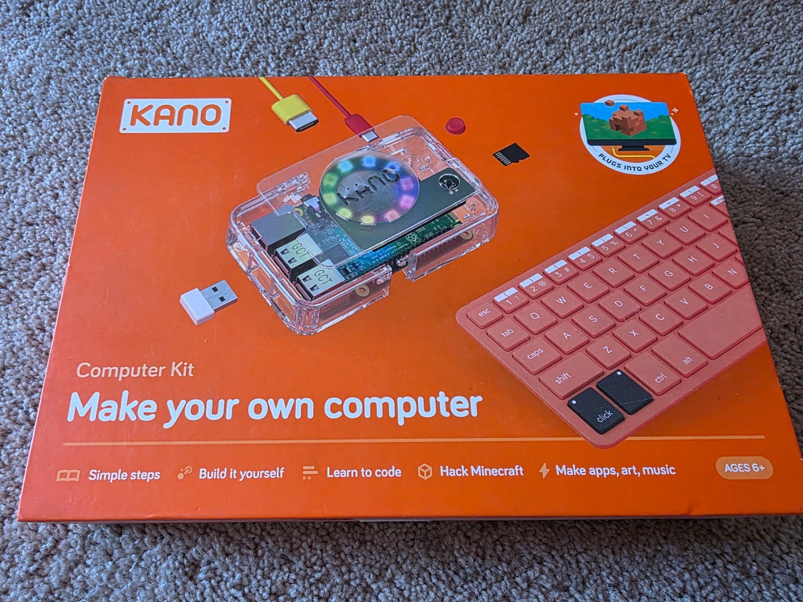 Kano 1000K-02 Computer Kit Raspberry Pi 3B DIY Coding Minecraft NEW SEALED