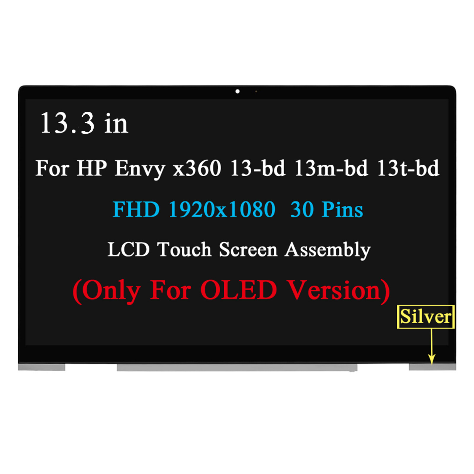 M44568-001 OLED LCD Touch Screen Replacement 13.3" for HP Envy x360 13m-BD0033DX