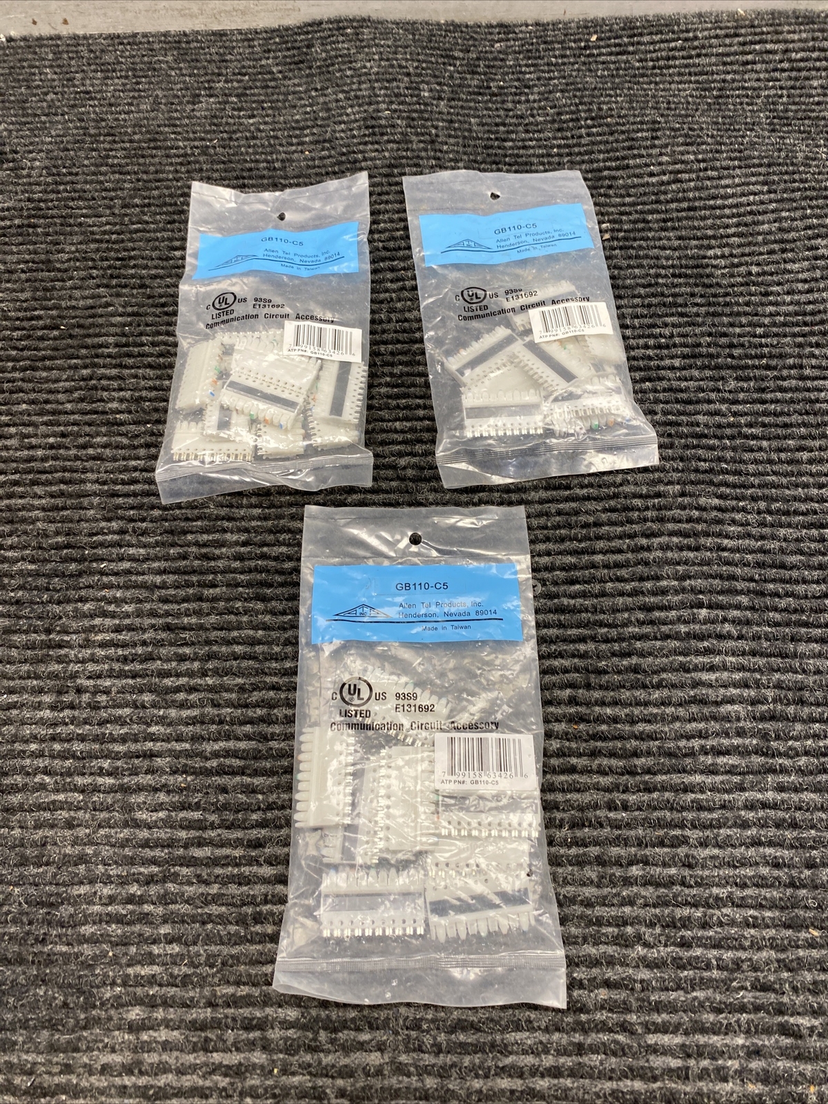 Lot of 3 Allen Tel Cat 5e 110 System Connector GB110-C5 10-Pack