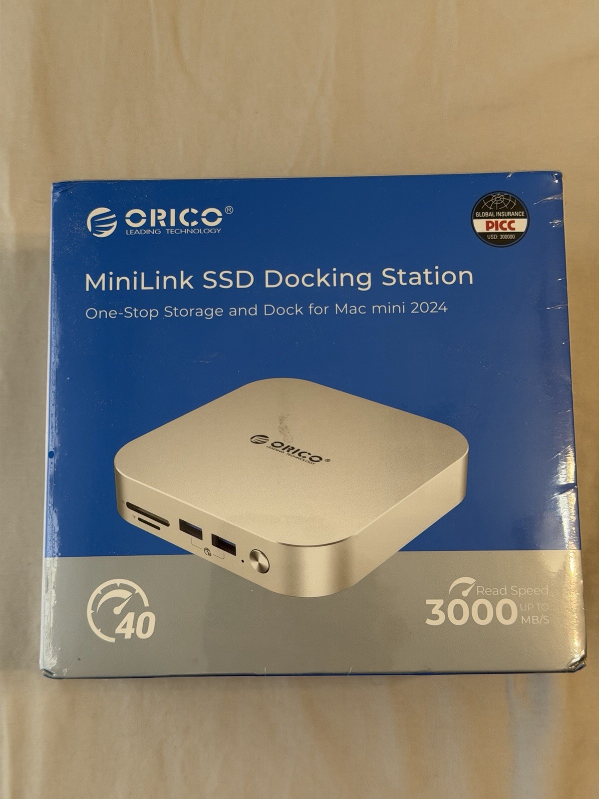 ORICO MiniLink Mac mini M4 Hub with SATA SSD Enclosure (M47P)
