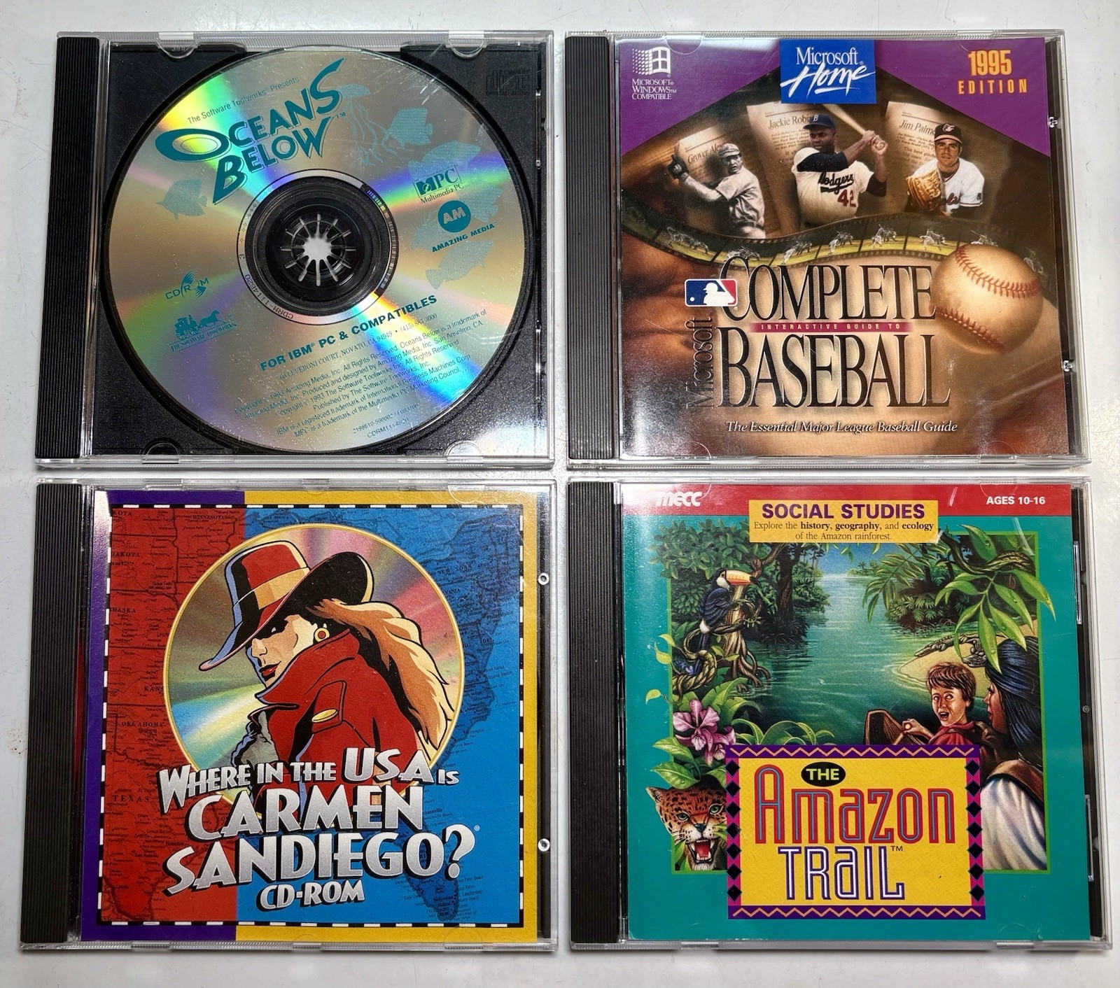 4 Old Vintage Pc CD Rom Mac IBM Microsoft Windows Macintosh MPC Games Media CDs