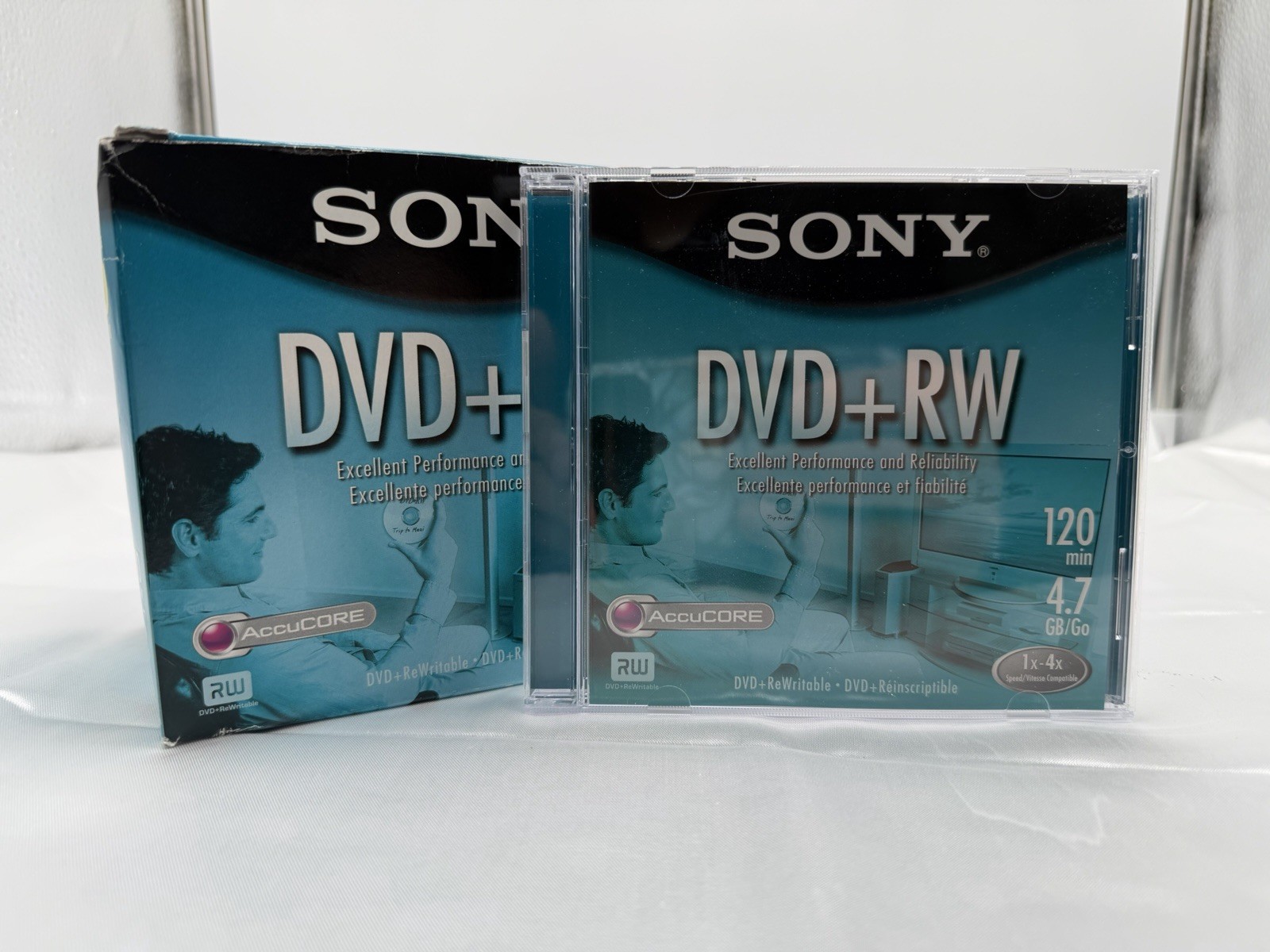 Sony DVD+RW 4.7GB 120min 1x-4x AccuCORE Rewritable Discs 10 Pack 10DPW47L2 NEW