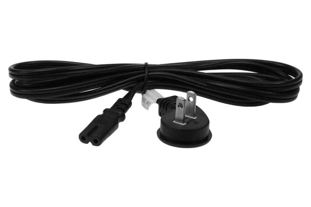 SF Cable NEMA 1-15P to C7 Non-Polarized Angle Power Cord, 10 feet - 18 AWG