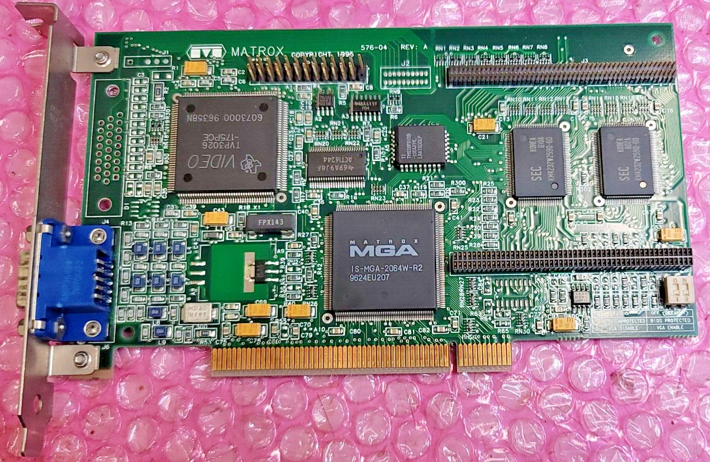 Matrox Millennium 2MB VGA PCI Vintage Video Card DOS Retro Gaming working#G34