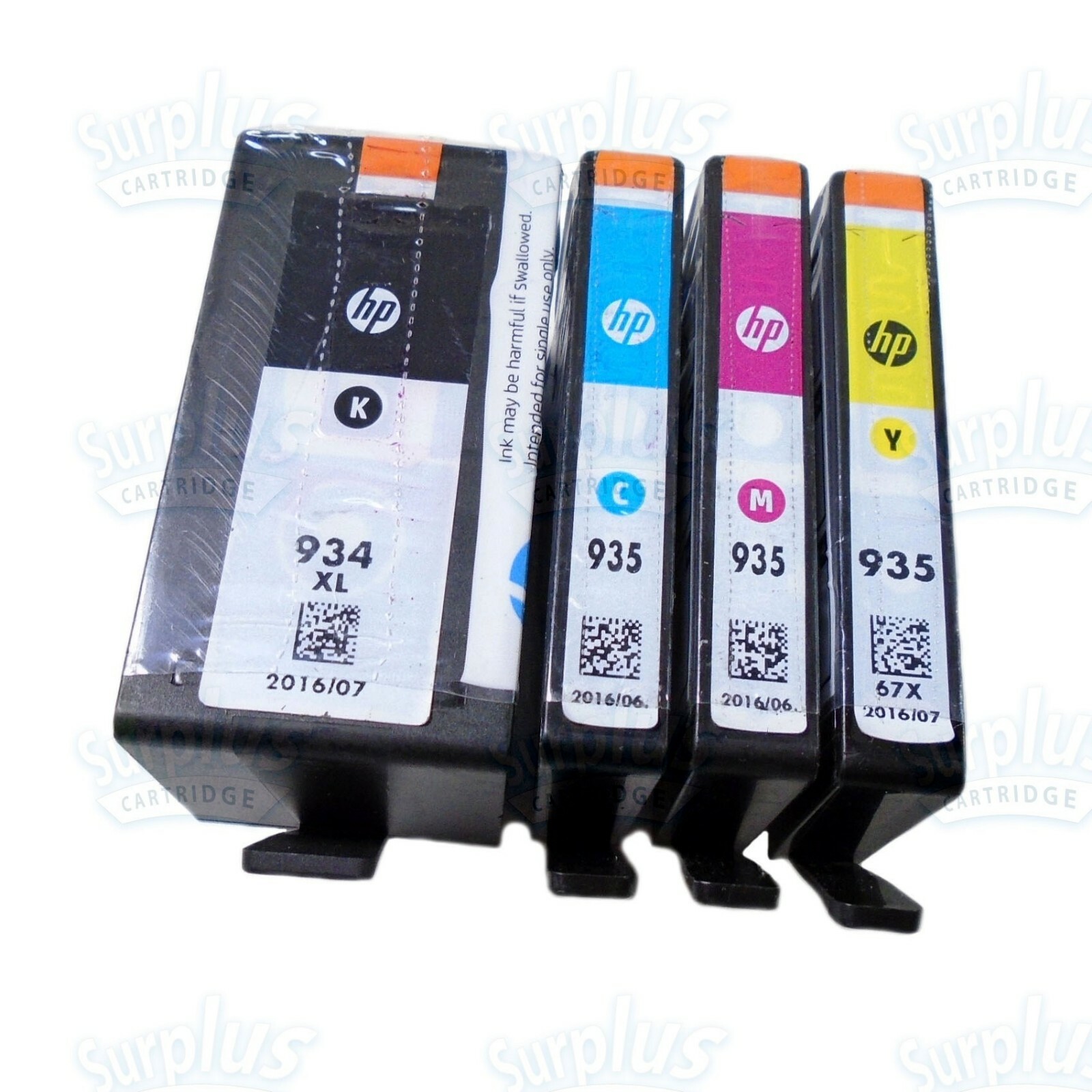 4pk Genuine HP 934XL High Yield Black & 935 Color OfficeJet 6820 6835 6830