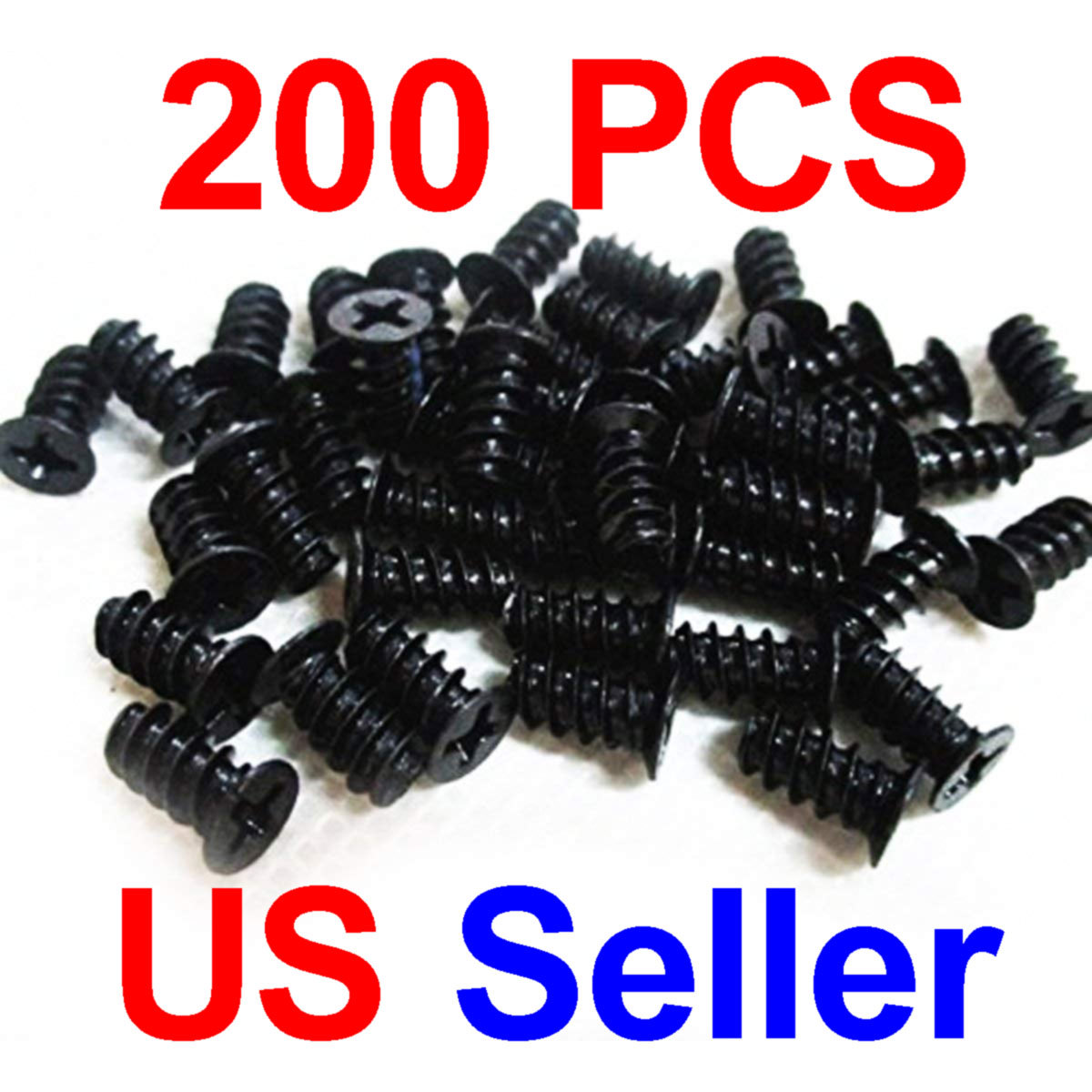 200 PCS Black Fan Screws for PC Case Fan Mounting or Fan Grill Guard Screw