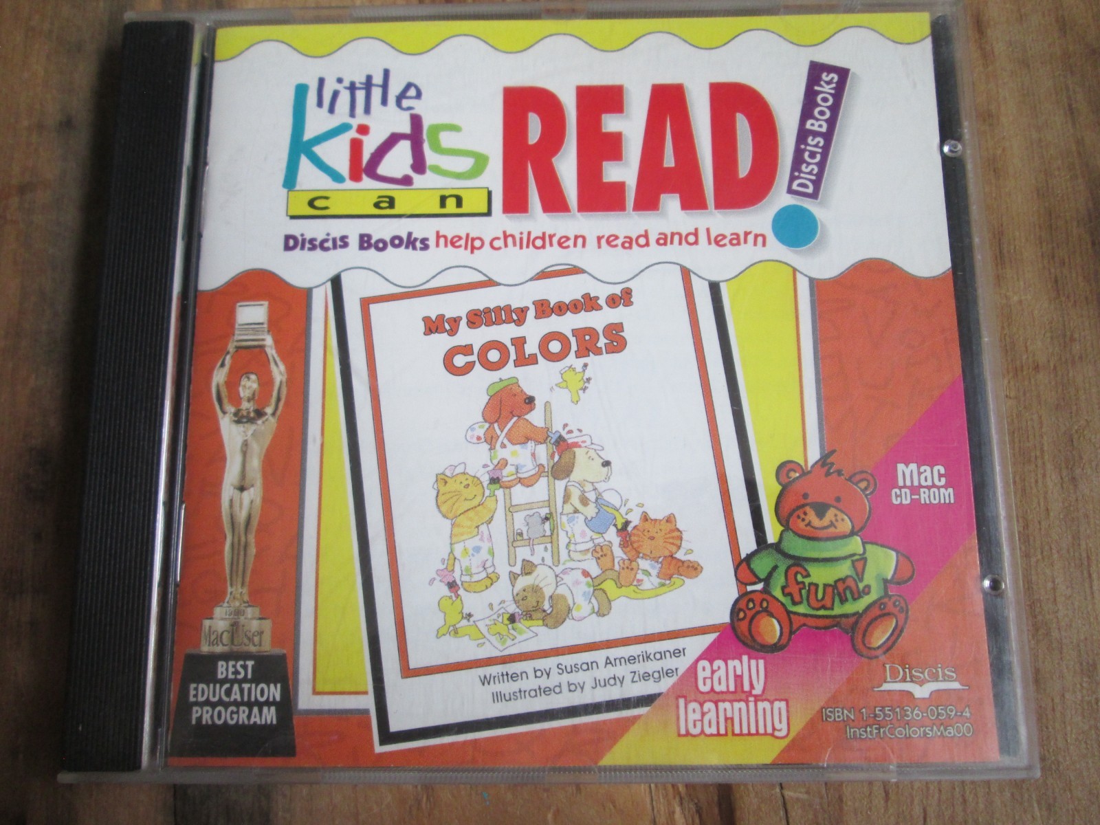 Little Kids Can Read PC Mac CD-ROM Discis Bilingual Silly Book of COLORS Early