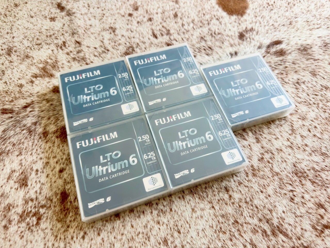 Fujifilm LTO6 Ultrium 6 Tapes 2.5TB-6.25TB LTO-6 - 5 Pack Barium Ferrite