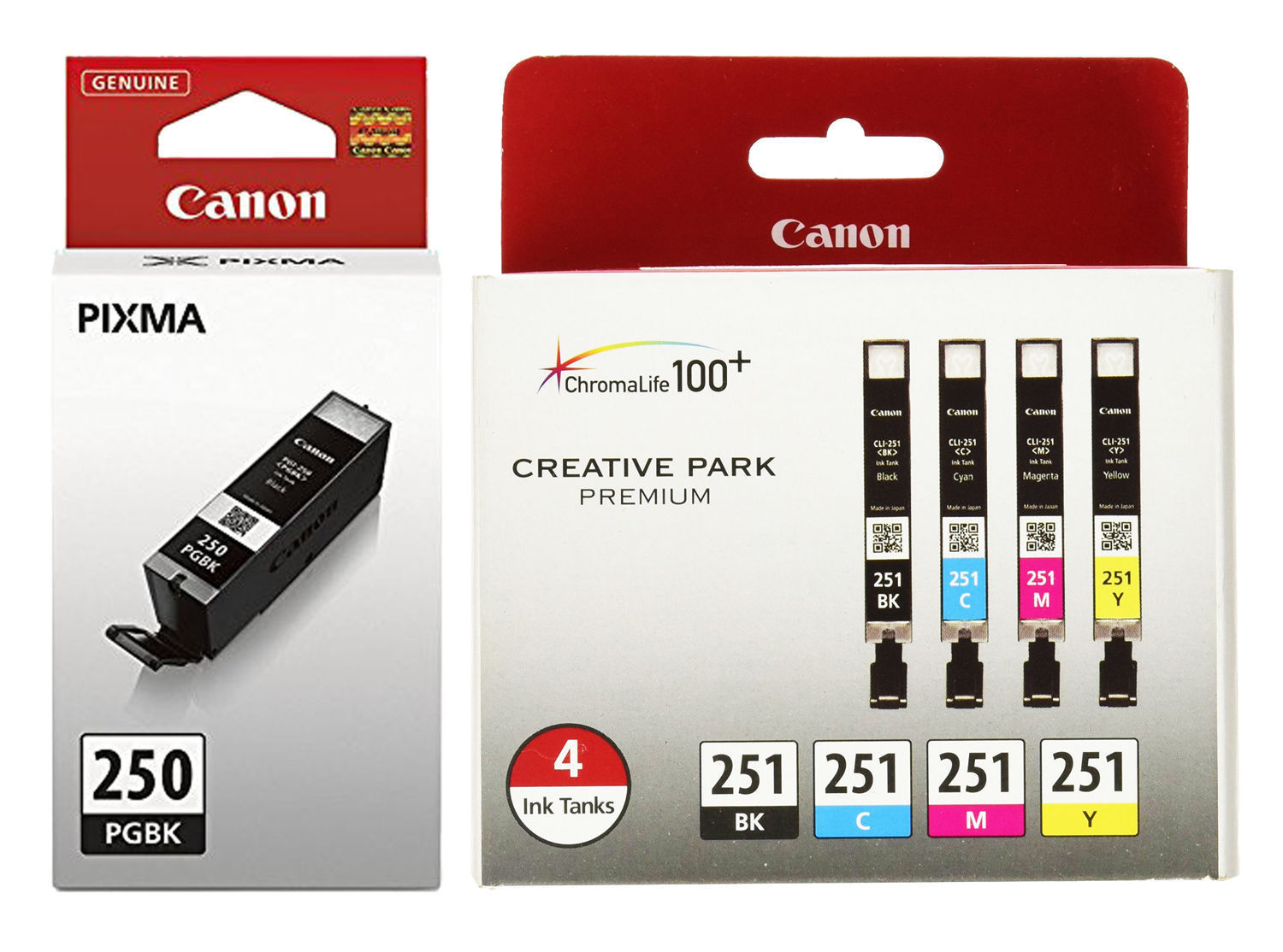 5 GENUINE Canon PGI-250 CLI-251 Ink Cartridges For PIXMA MX722 MX922