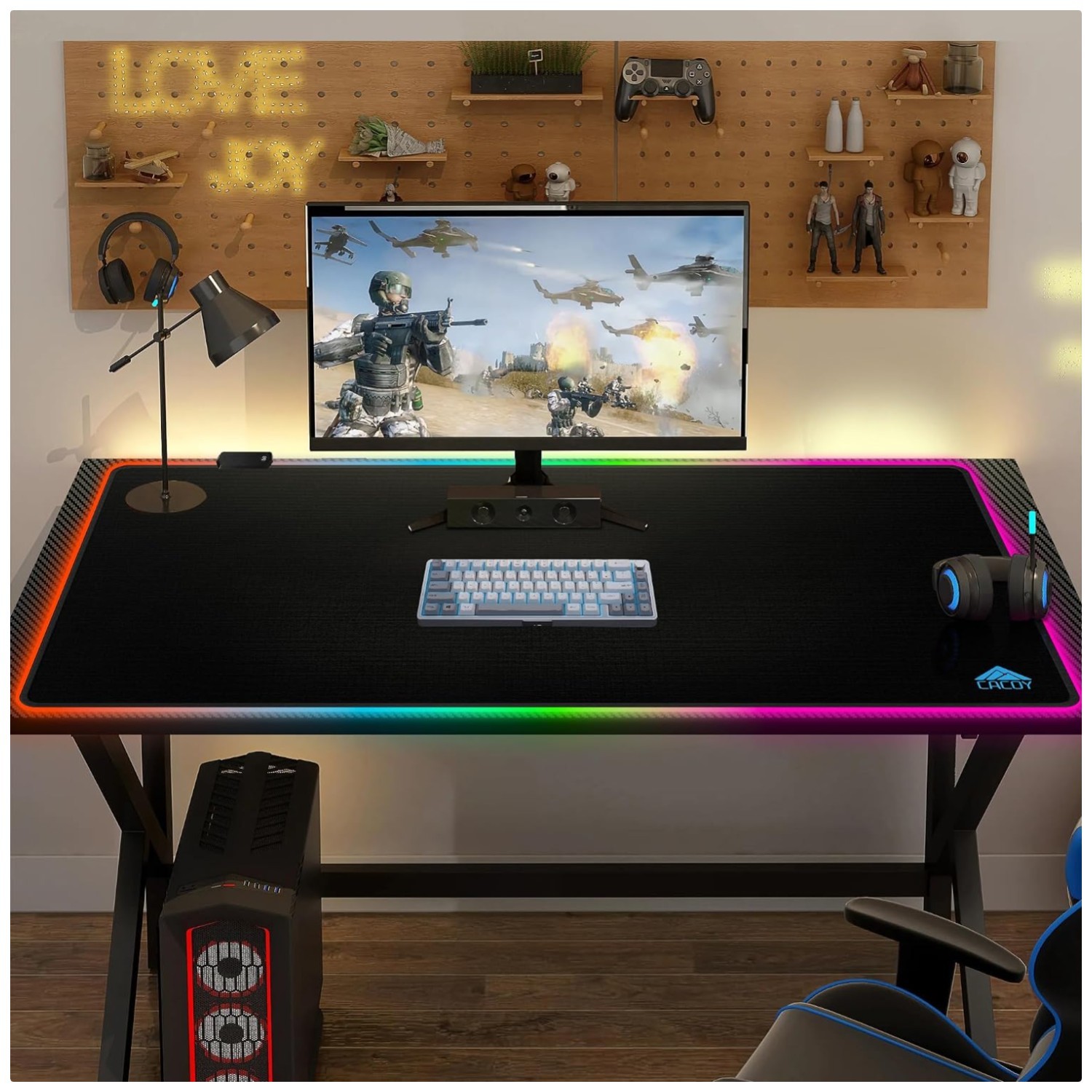 XXL RGB Keyboard Mouse Mat 43"x24" Special-Textured Surface