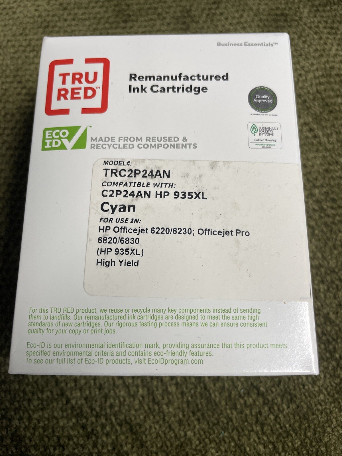 TRU RED Reman Cyan Std Yield Ink Cartridge Replacement for HP 935XL TRC2P24AN