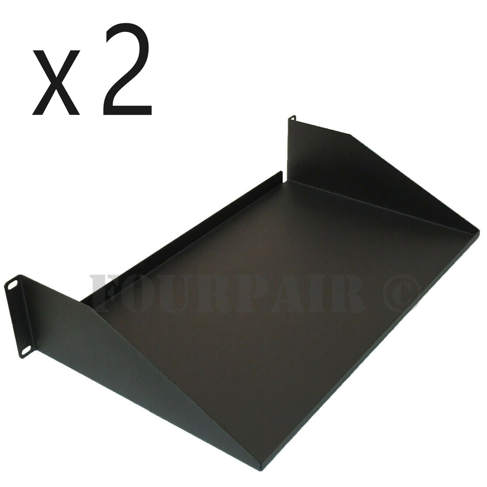 2 Pack - Cantilever Relay Rack Mount Steel Server Monitor Shelf 19" 2U 10" Deep
