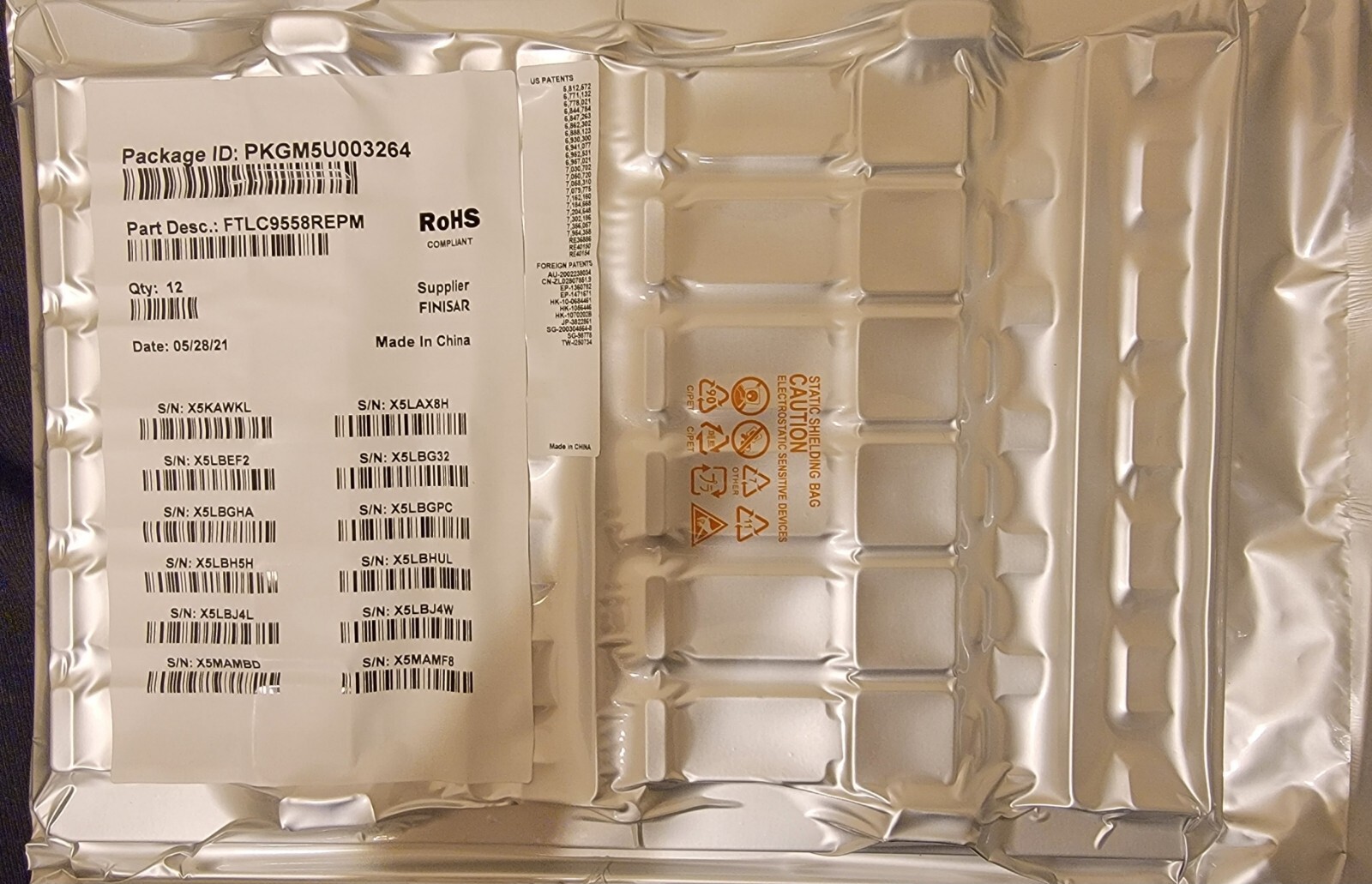 NEW Finisar FTLC9558REPM 100m Parallel MMF 100G QSFP28 Optical Transceiver