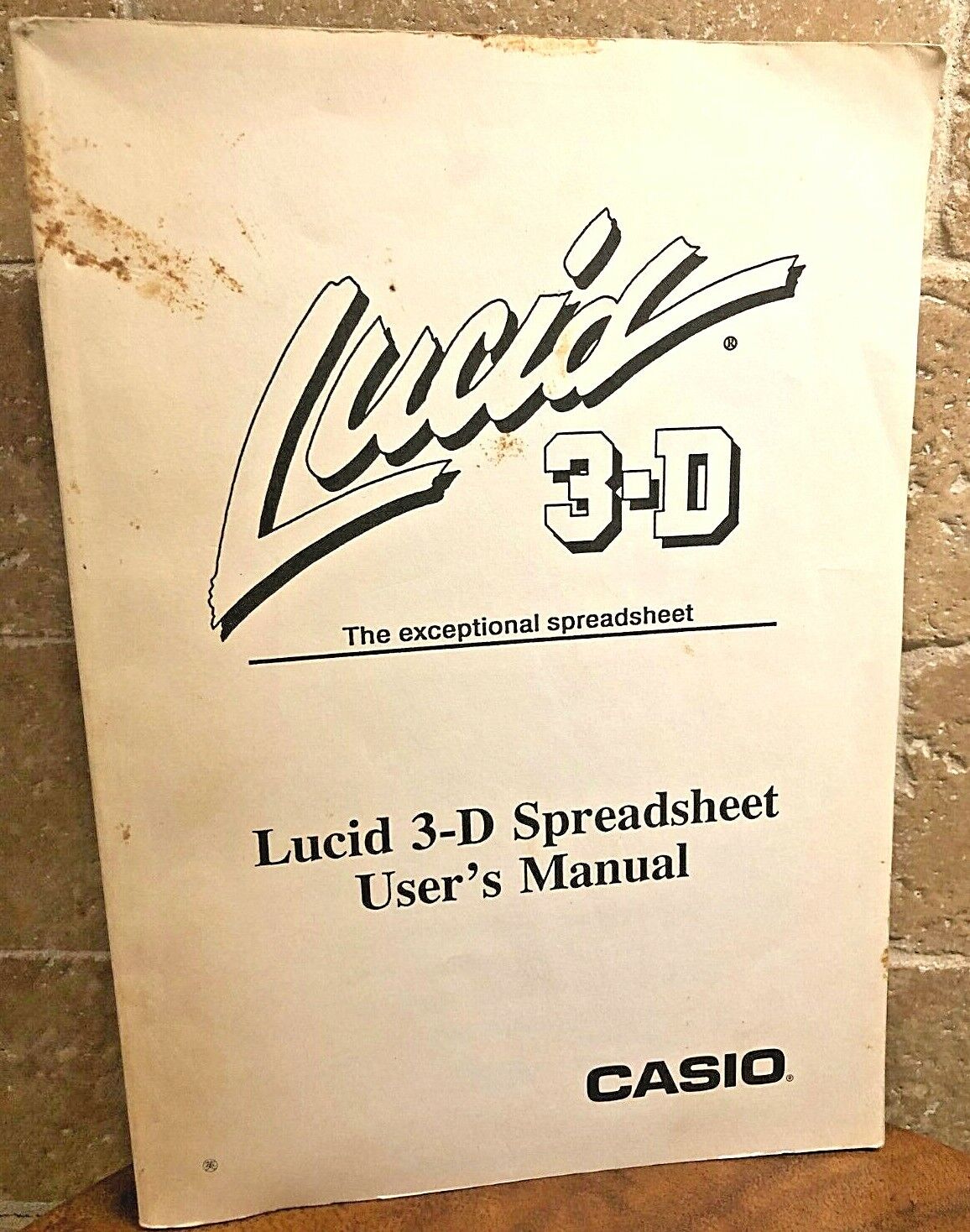 Retro Casio Software - Lucid 3-D Spreadsheet, User’s Manual, 1992 Operator Guide