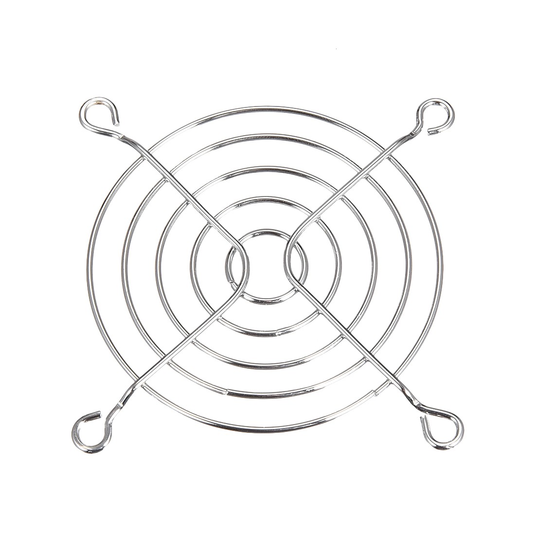 3pcs Finger Guard Metal Fan Grill Protector for 80mm x 80mm Case Fan Silver Tone