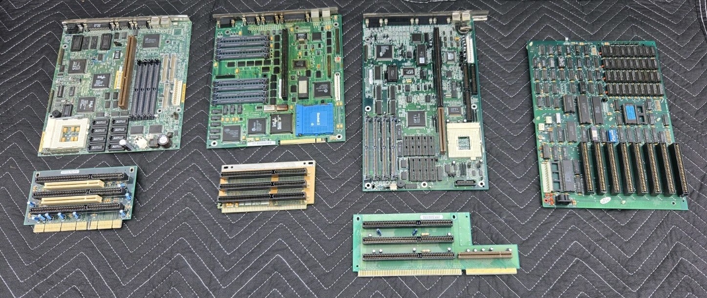Lot 4 untested Vintage Motherboard 2 IBM 1 NCR AND 1 8086