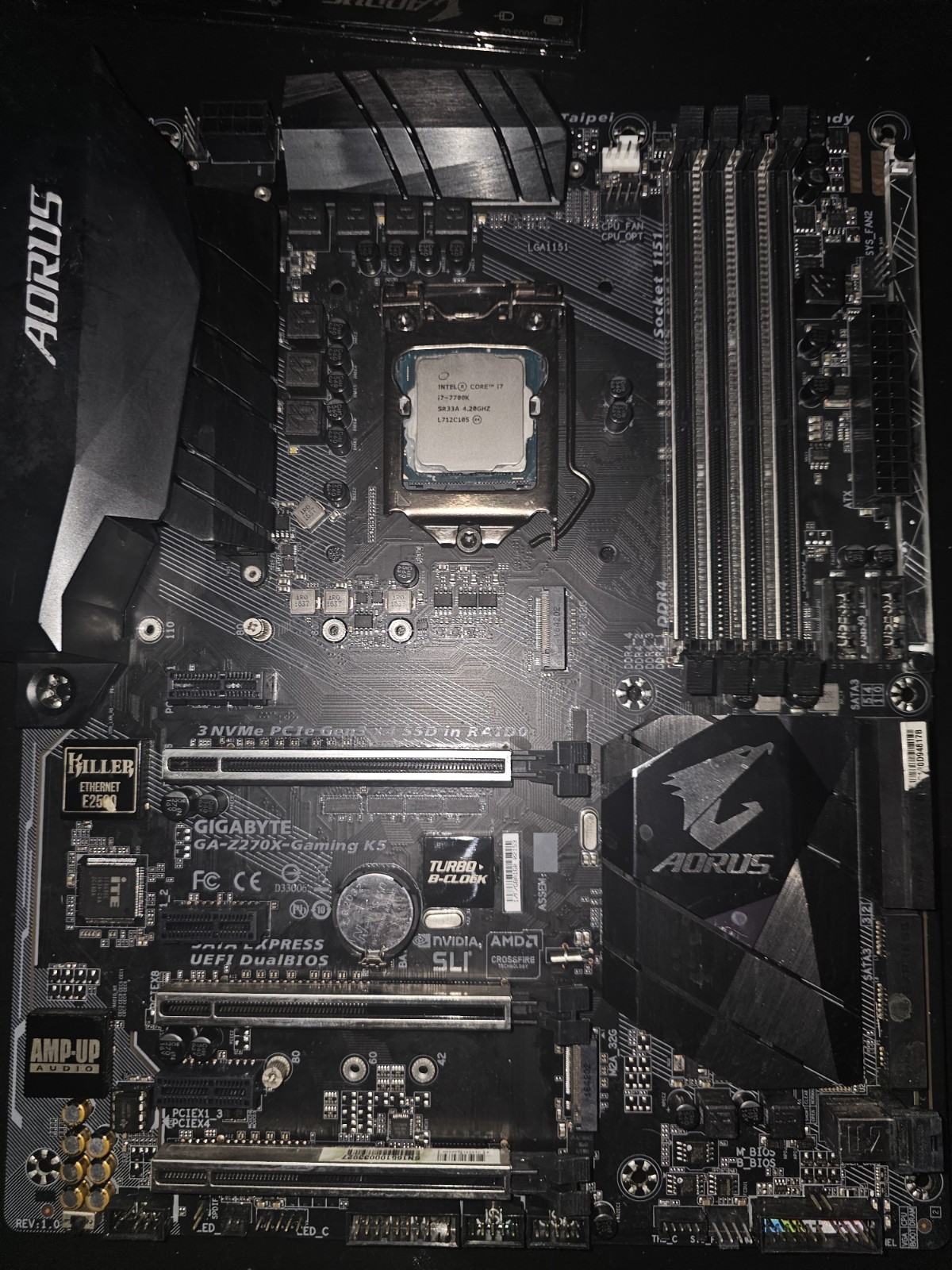 GIGABYTE AORUS GA-Z270X-Gaming K5 ATX Motherboard