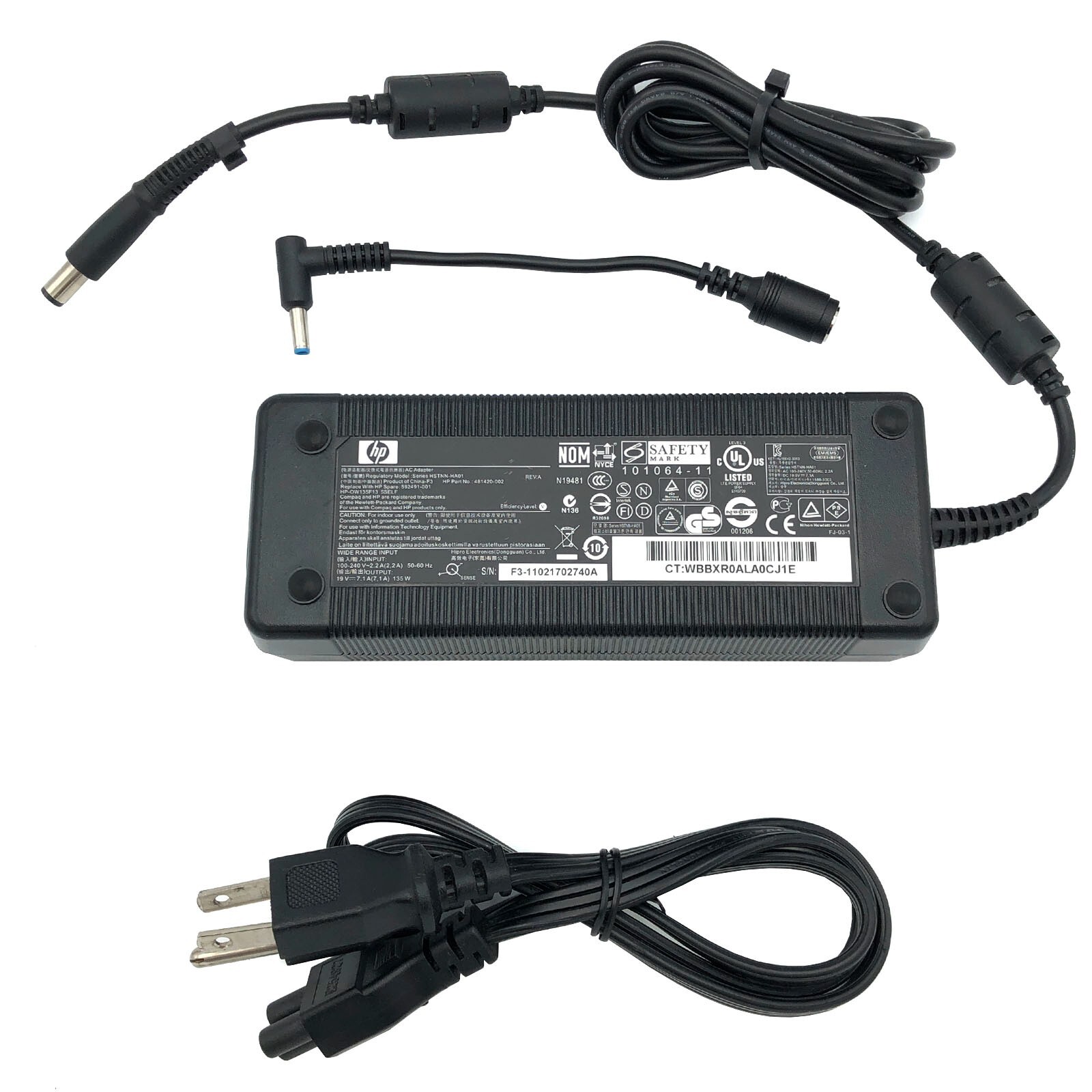 Original 135W HP Adapter TPN-CA13 L15879-002 L15534-001 OEM 7.4mm to 4.5mm Tip